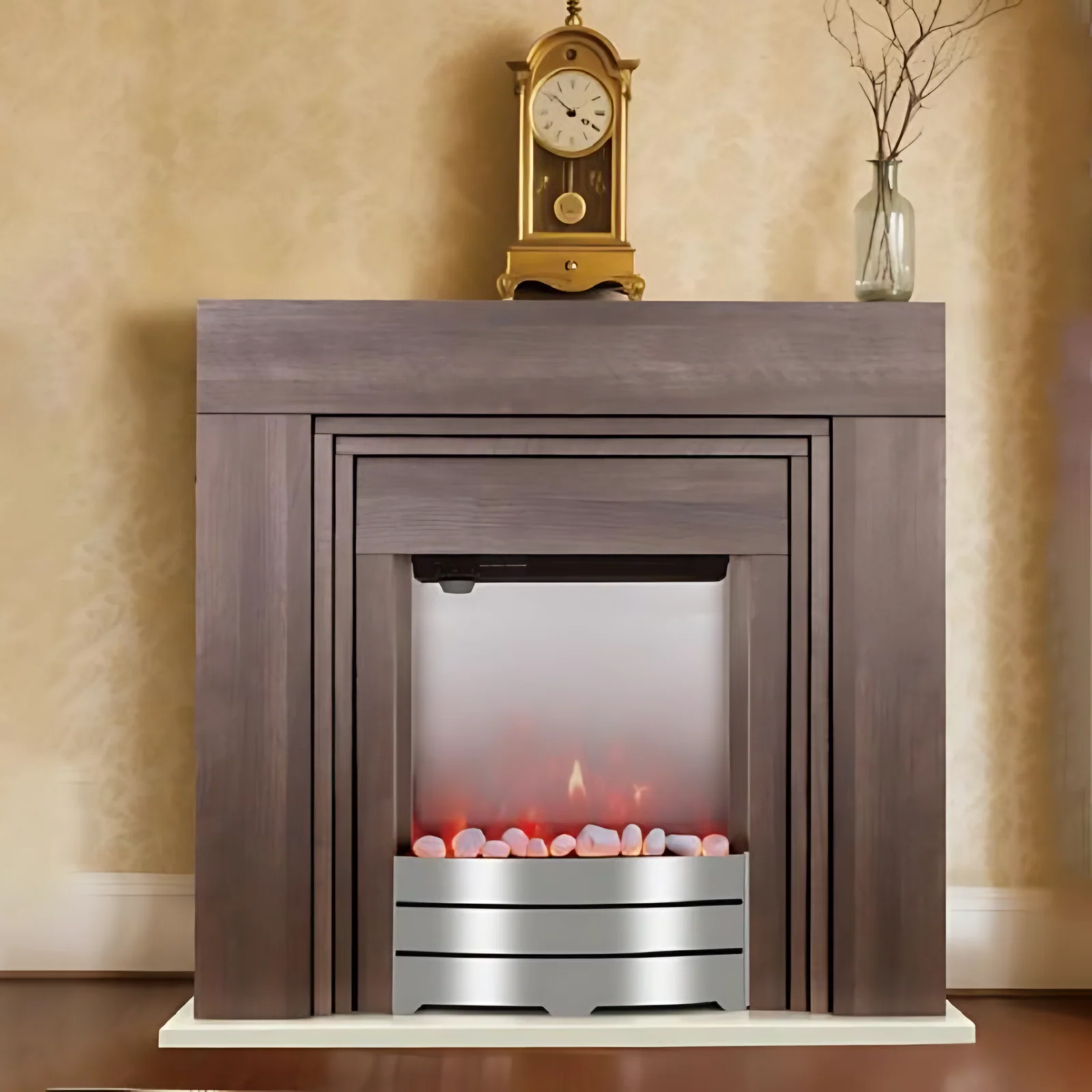 Customizable Indoor Artificial Flames Electric Outdoor Freestanding Metal Fireplace for Hotel Use