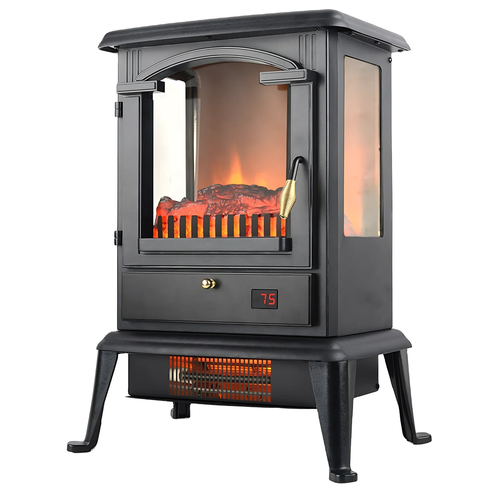 Classic Flame Infrared Heater Linear Electric Fireplace Insert With Big Logs