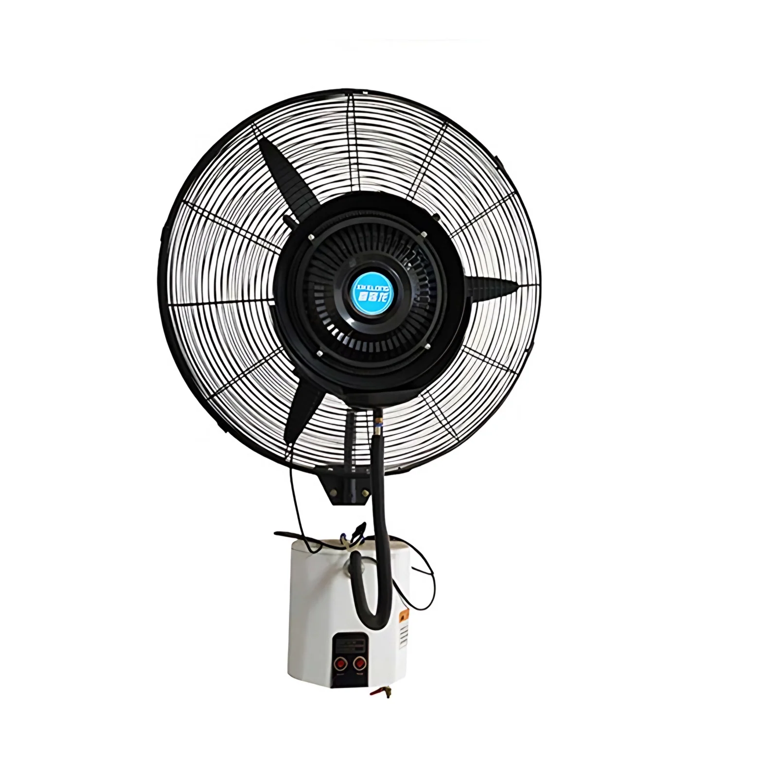 26 pulgadas de motor de cobre ventilador eléctrico humidificador de refrigeración por spray pared montado ventilador de niebla industrial control remoto bajo ruido