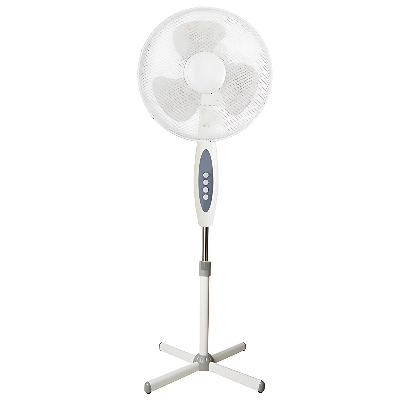 Gradeado de plástico de piso 16' ligero 3blade pedestal de base cruzada ajustable eléctrico 45w estándares 16 pulgadas ventilador de soporte