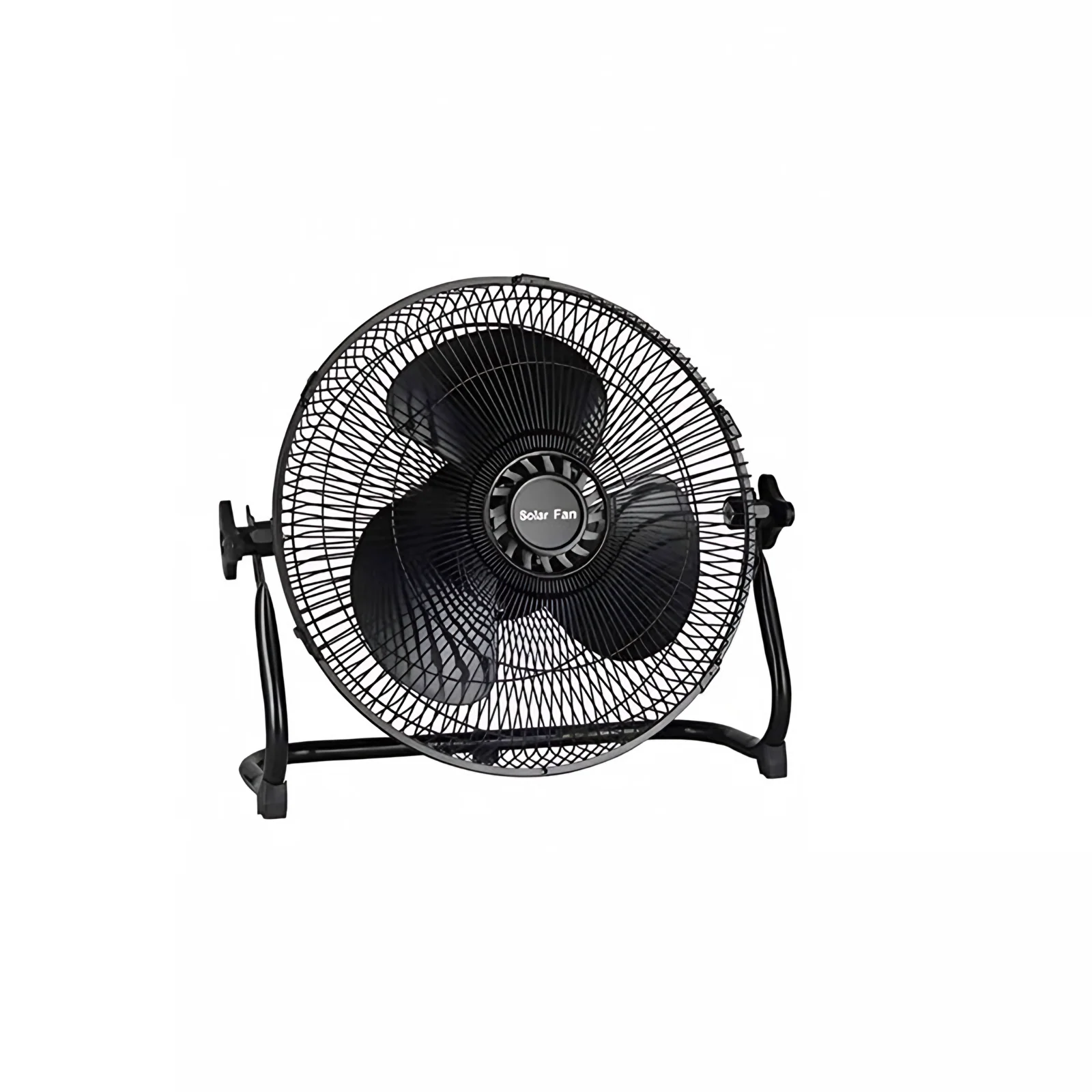 12 ventilador de piso industrial fuerte viento cuchilla de metal negro pequeño ventilador de enfriamiento