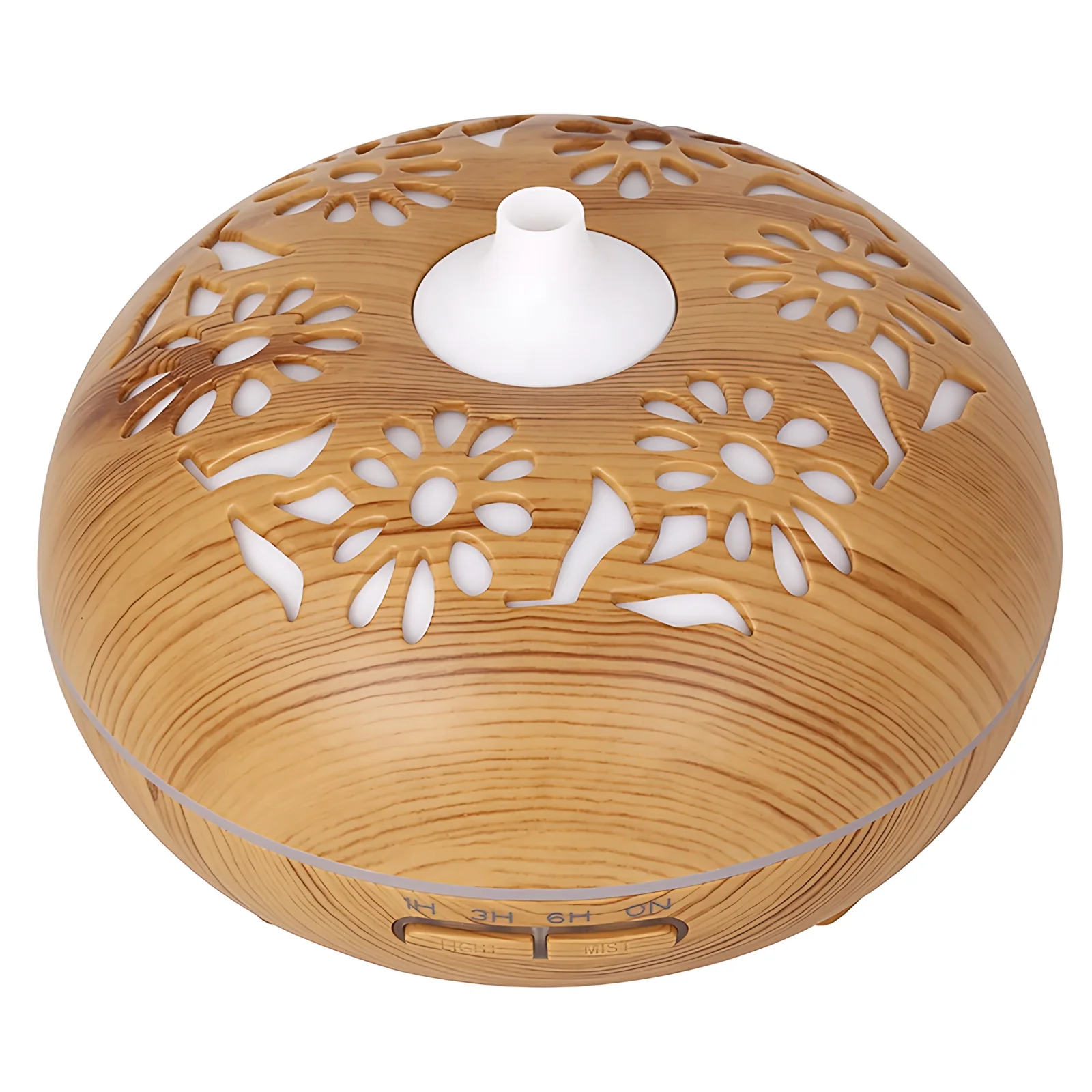 Air Humidifier Essential Oil Diffuser Quiet Mist Sprayer Car Air Purifier Aroma Oil Humidificador Mini Wood for Bedroom 500ML