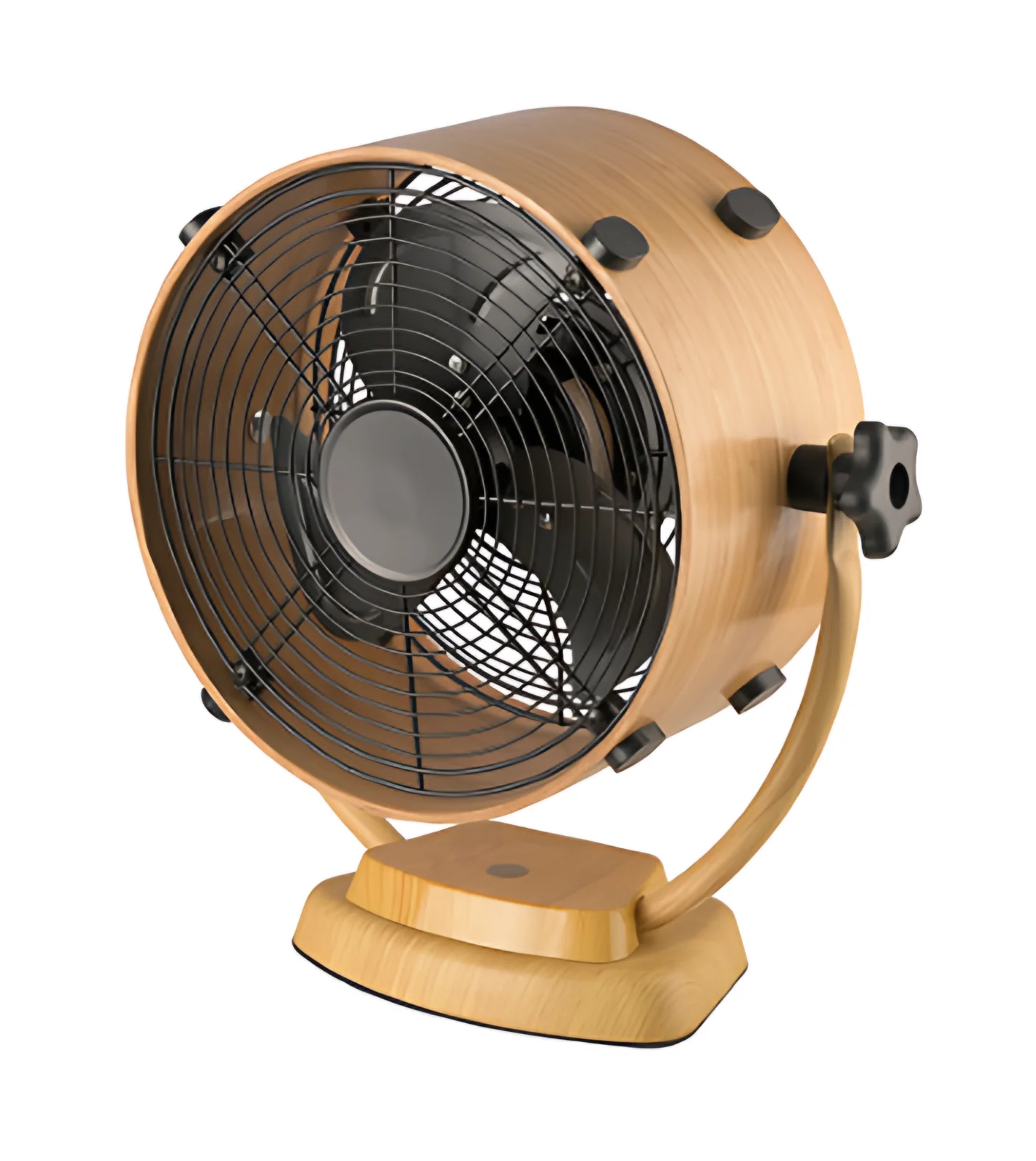 9 Inch Mini Retro Metal Table Clock Fan Portable Household Air Cooling Fan 3 Wind Speed Mechanical Control