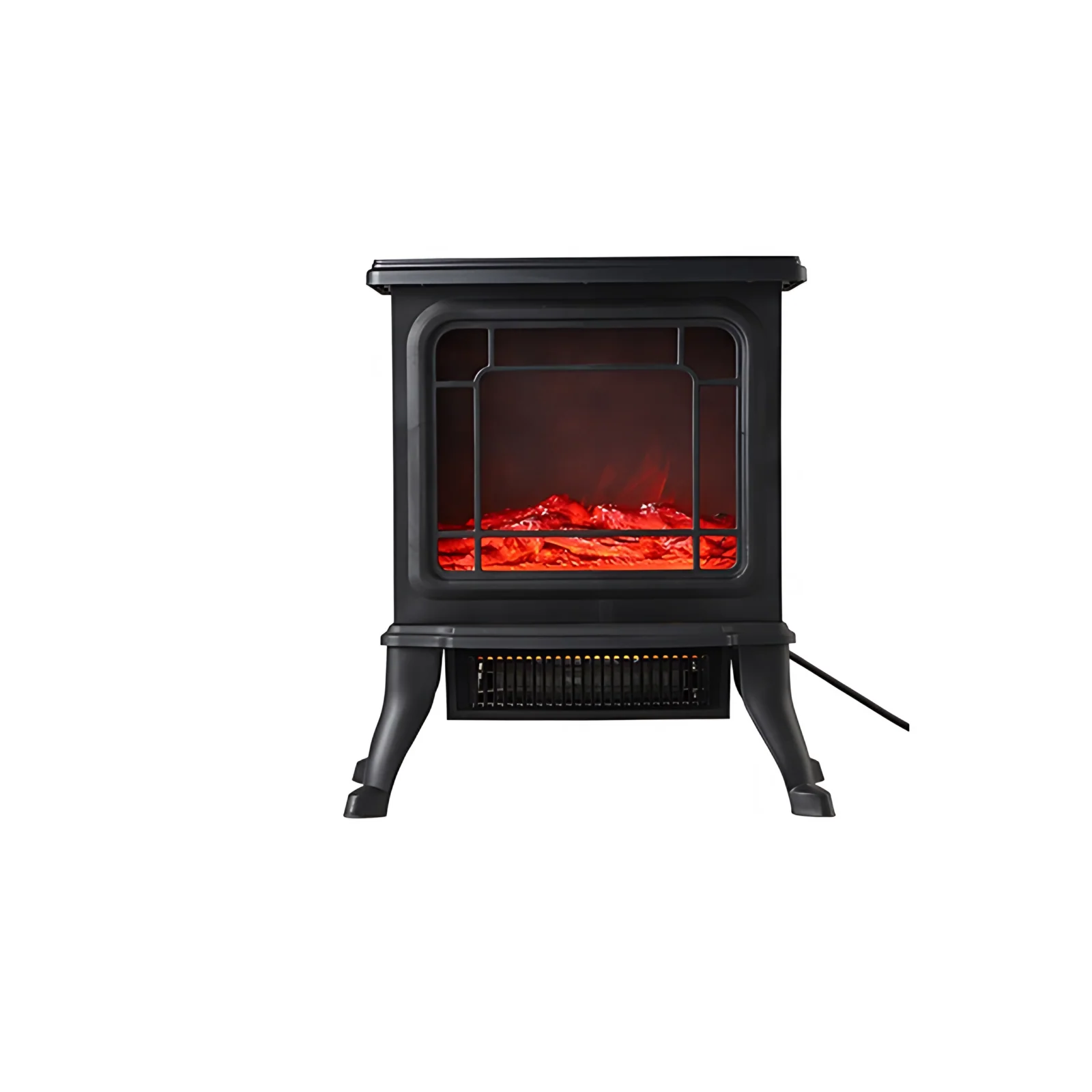 1500W Freestanding Steel Indoor Energy-Saving Home Heating Fireplace for House Living Room Villa