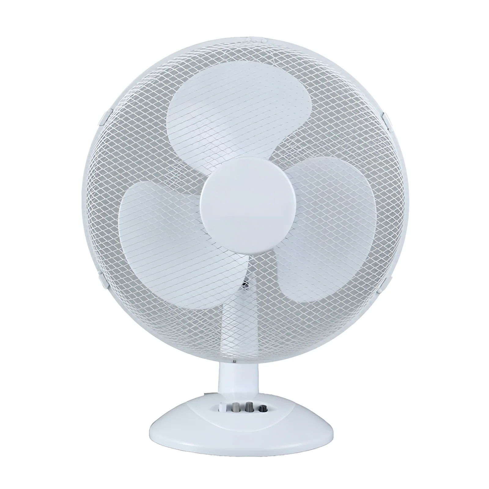 Portable Electric AC White Mechanical 3 Speed Setting Table Fan 16inch Mesh Grill Table Fan