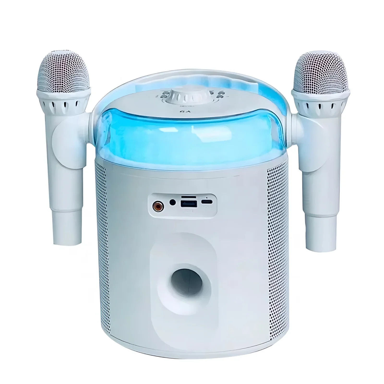 Easy to Carry Colorful Outdoor RGB Light Blue Tooth Party Speaker Portable BT Rechargeable Speaker Karaoke Speaker With Mic