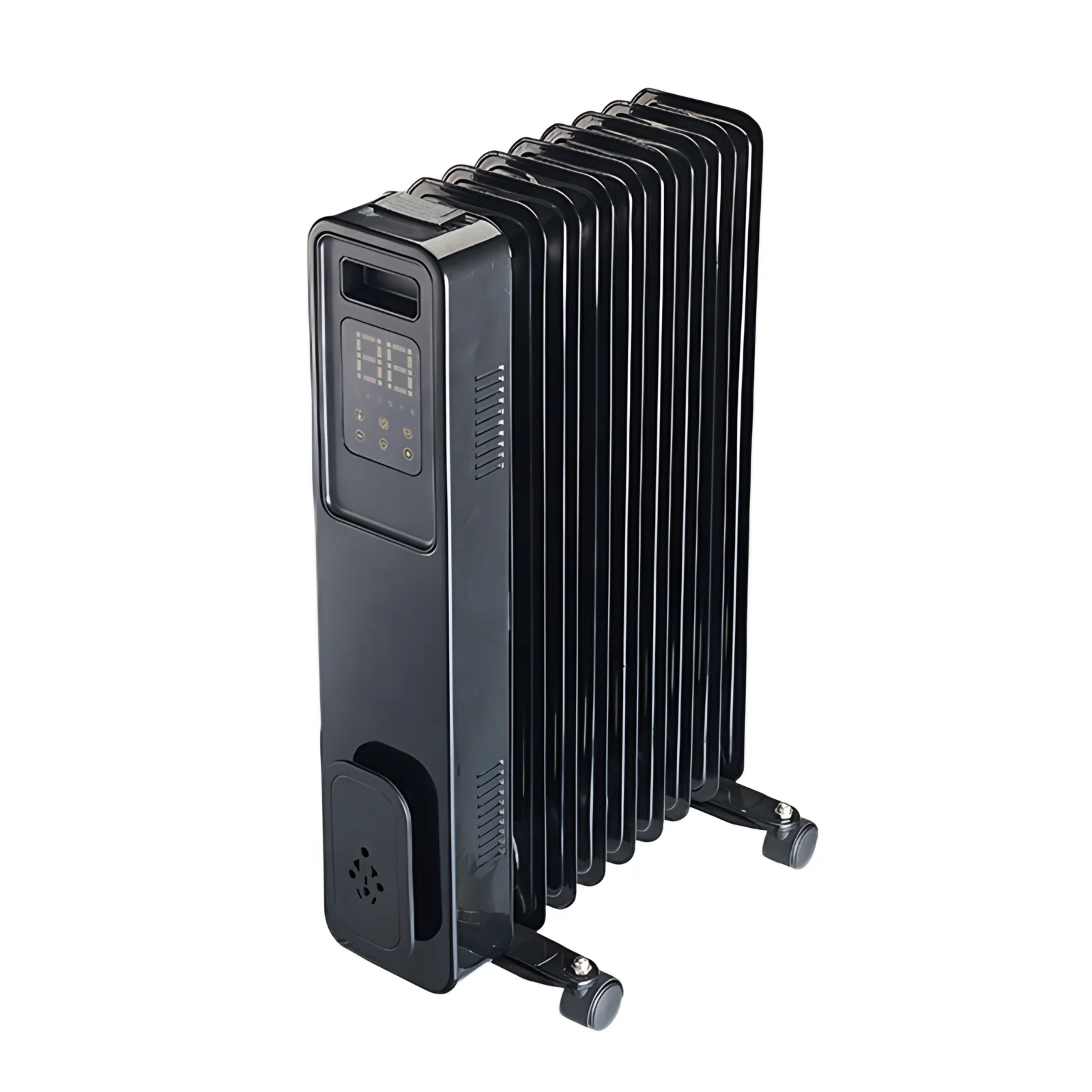 Online HOT Home Office Hotel 2000W 9 Fins Removable Casters Timing with Temperature Display Oil Heater Home Radiator