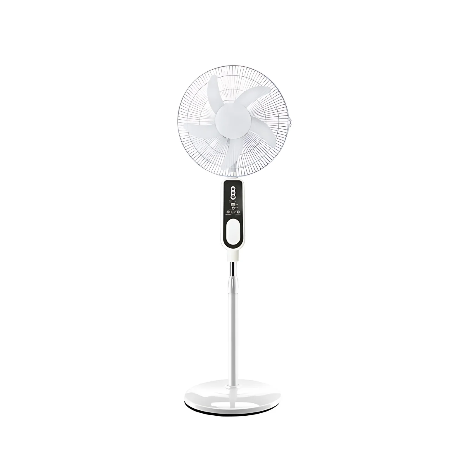 Rechargeable Mechanical Standing Fan Built-in Solar Panel Lithium Battery USB Charging Adjustable Height Plastic Household Hotel