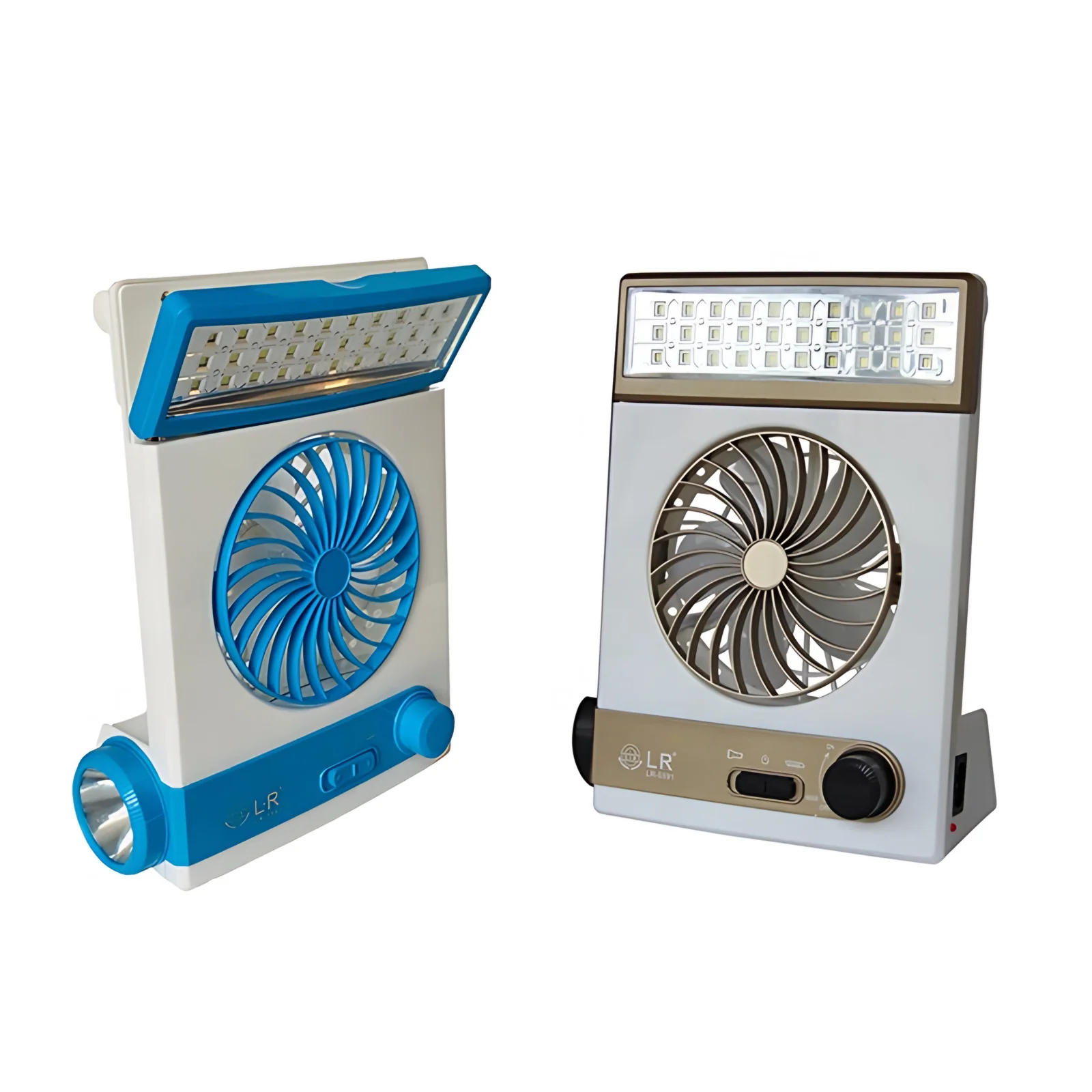 3 in 1 Multi-Function Cooling Table Fan with LED Table Lamp and Flashlight Solar Panel Adaptor Plug 220V for Camping