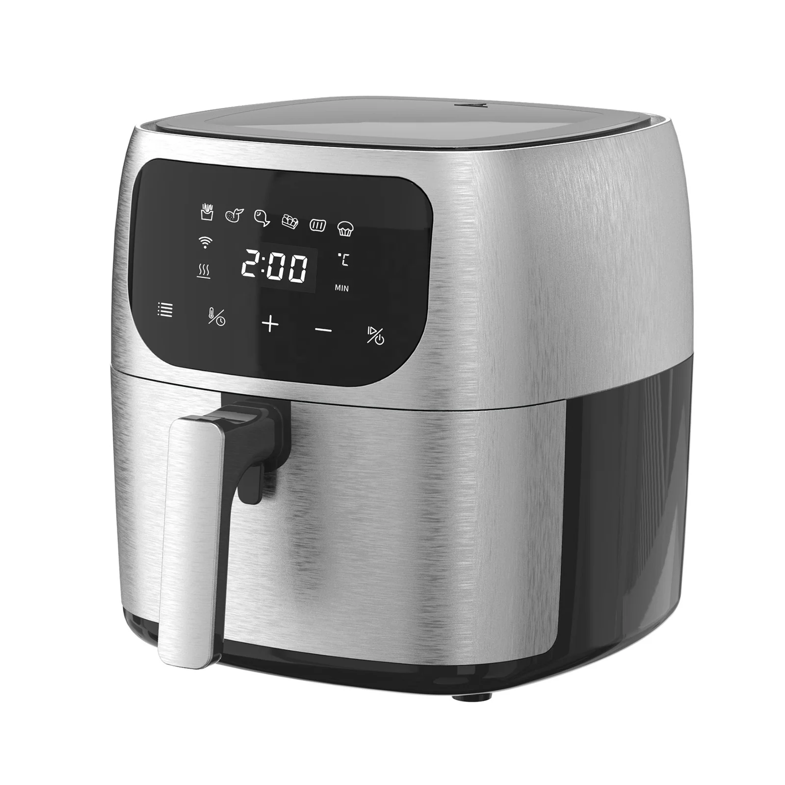 Freireira 7l multifunção doméstica de cozinha inteligente de aço inoxidável Frigoradoras de ar digitais com tela sensível ao toque de visualização LED