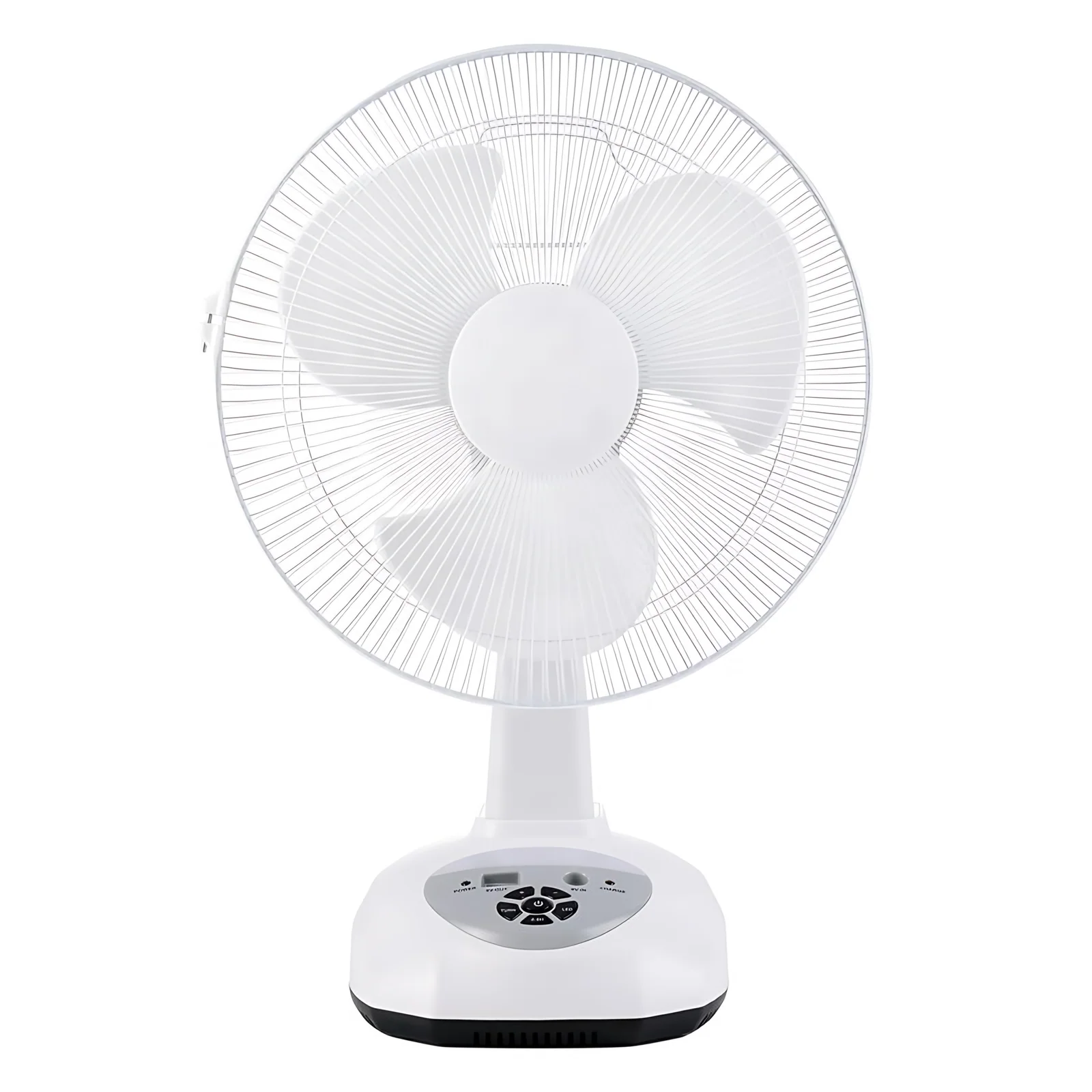 16V Solar Powered Rechargeable LED Desk Fan with USB Charging 3 Blades Low Noise for Outdoor & Household Use