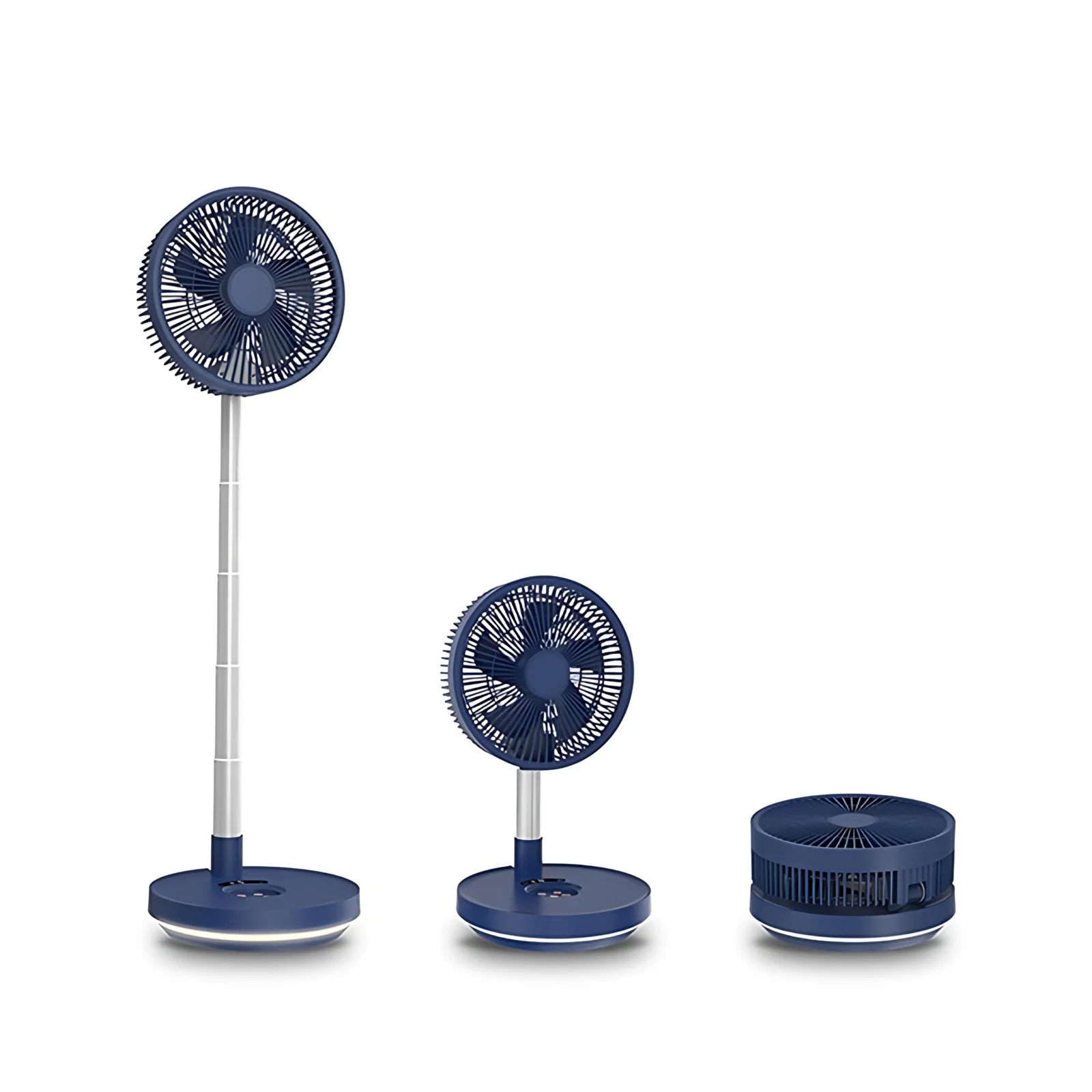 Ventilador plegable premium portátil con altura ajustable ventilador plegables recargable para hogar y oficina ventilador de piso tranquilo