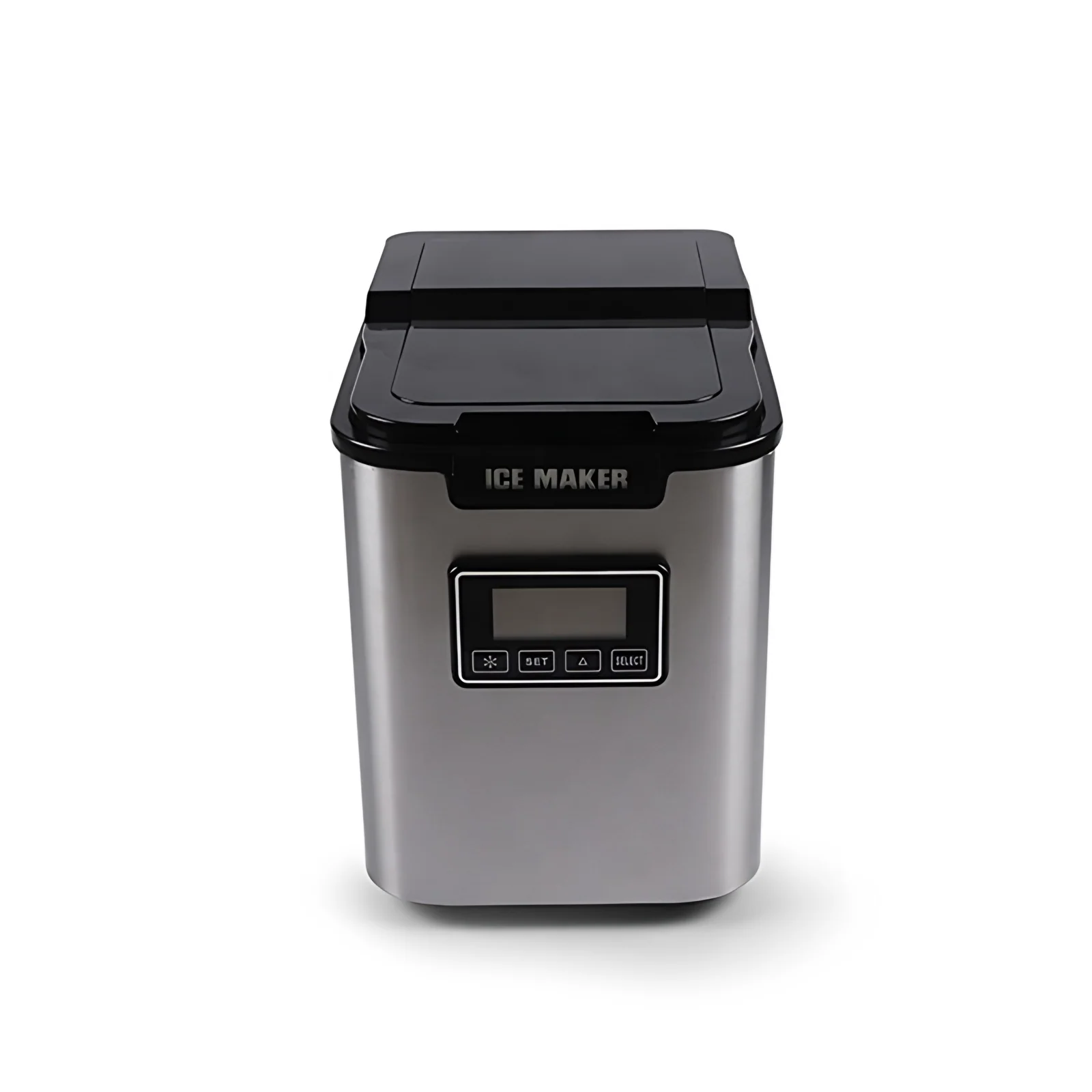 Nugget Ice Maker Machine Plastic Portable Pellet Ice Compact Ice for Countertop Self-cleaning Function 12kg/24hrs
