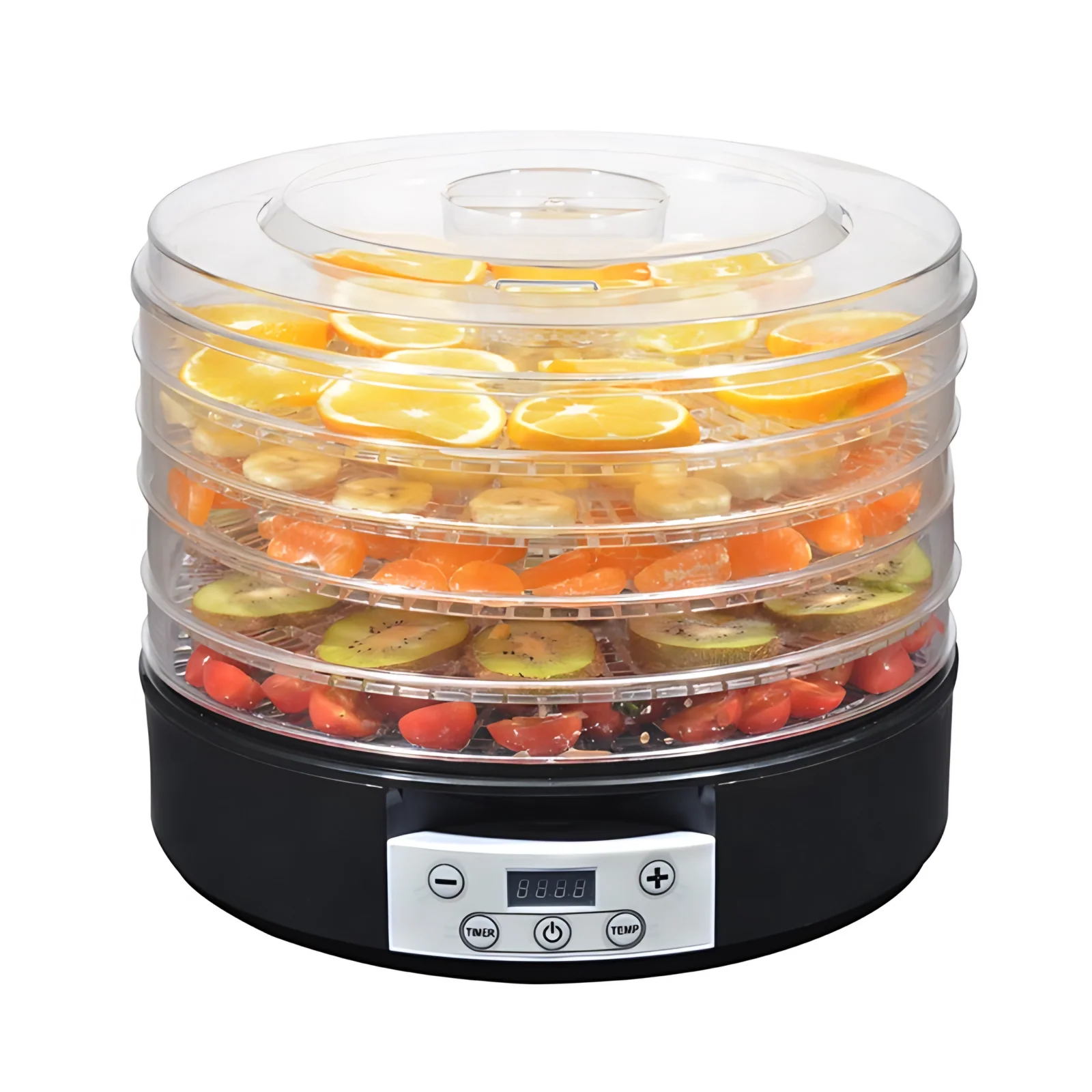 500W 5トレイ 電動家庭用果物 肉 茶 野菜 デジタル食品脱水器 ドライヤー 乾燥機