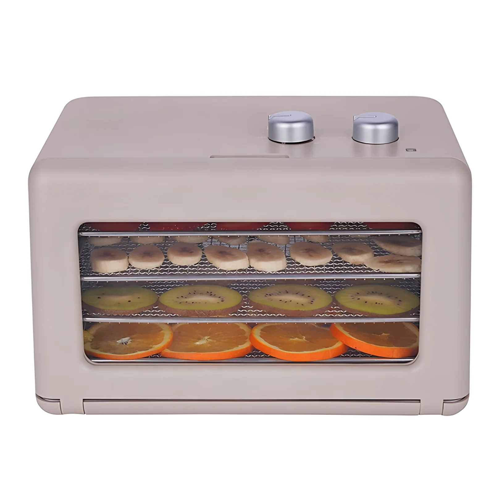 Electric Small Home Food Dehydrator 4-Tray Tempered Glass Fruit Vegetable Dryer Household Meat Drying Oven Mini Drying Machine