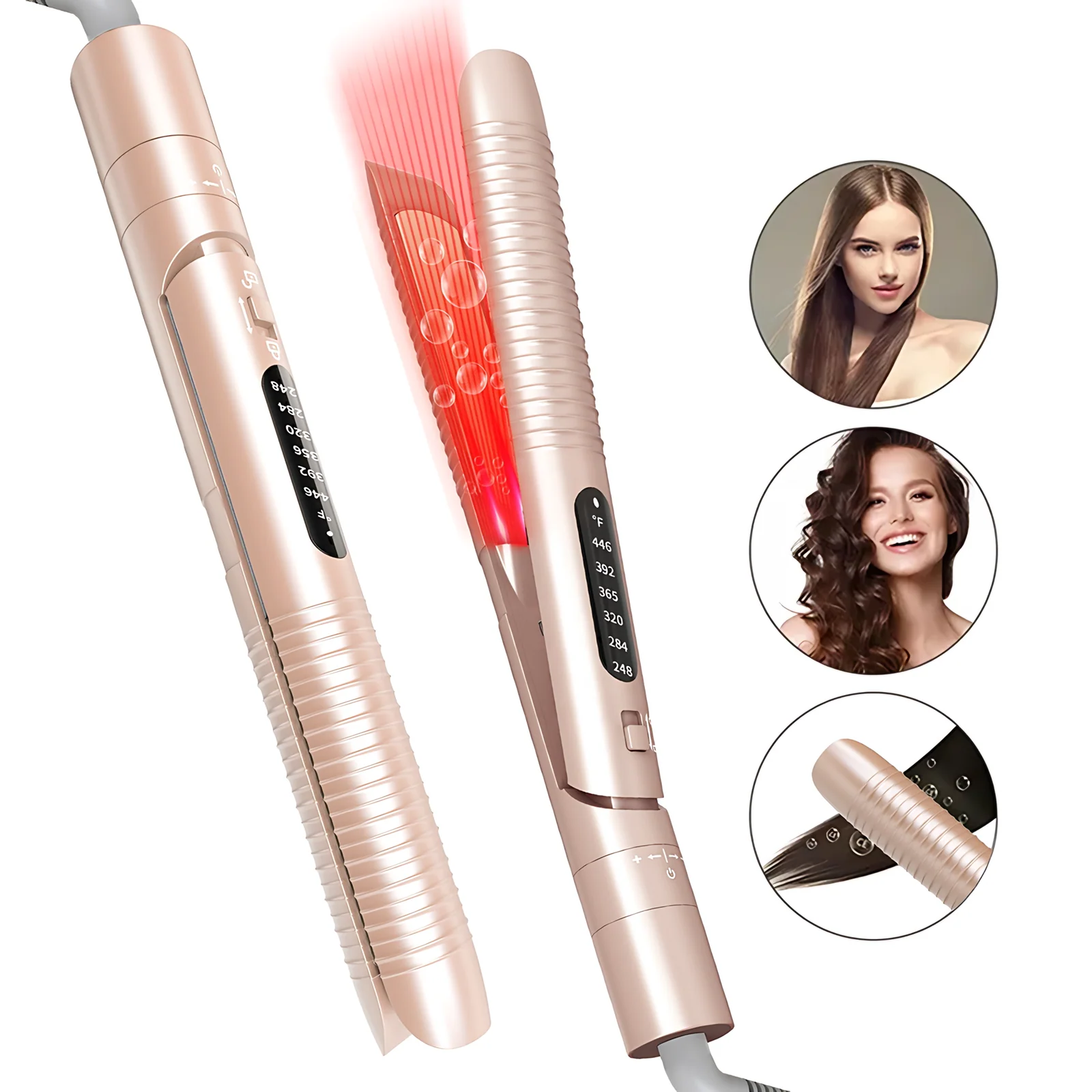 Hair Straightener Brush Wholesale CE FCC ROHS Portable Personal 100 Million Electric PTC Household Negative Ion