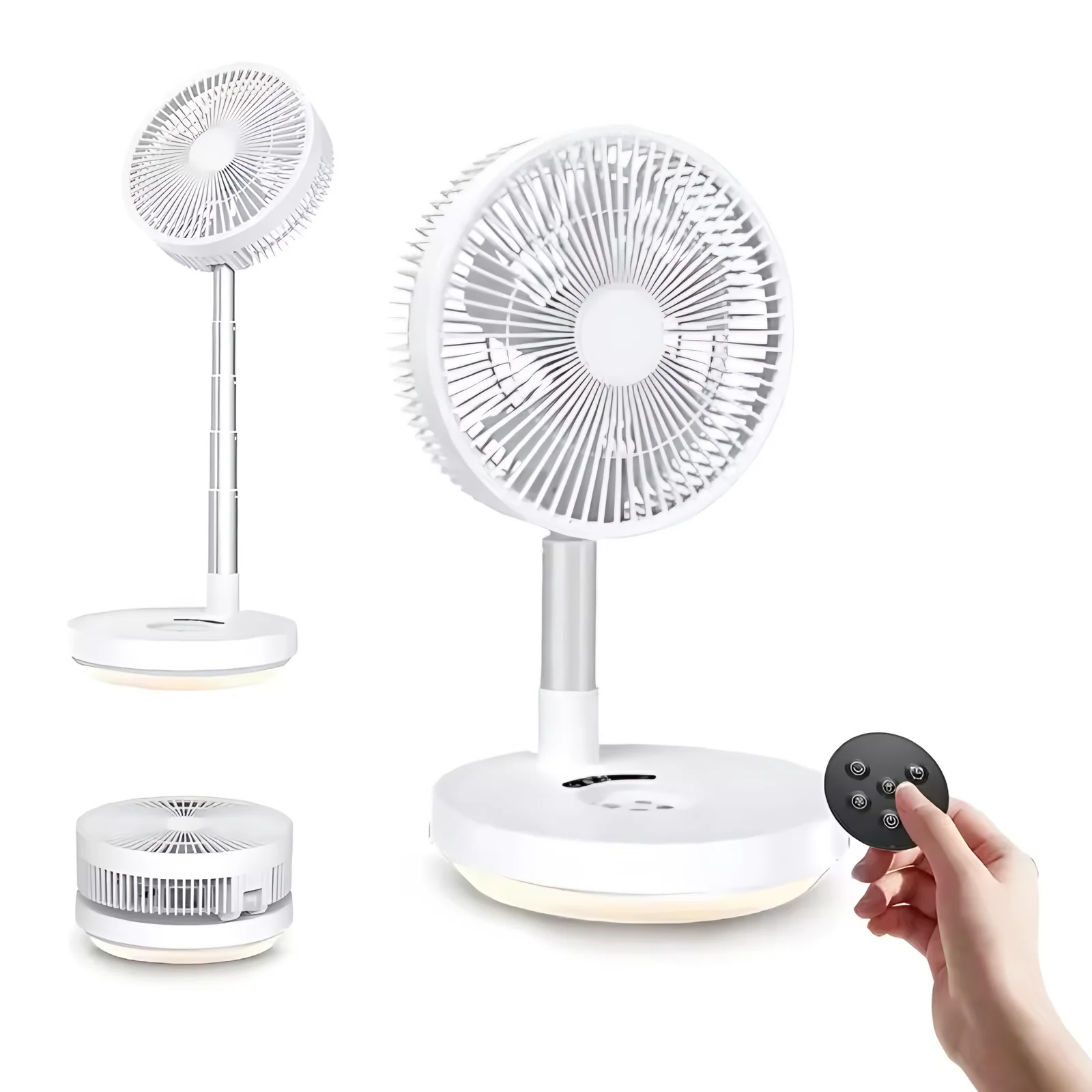Nuevo producto exterior mini ventilador plegable viajes plegable ajustable ventilador de mesa recargable