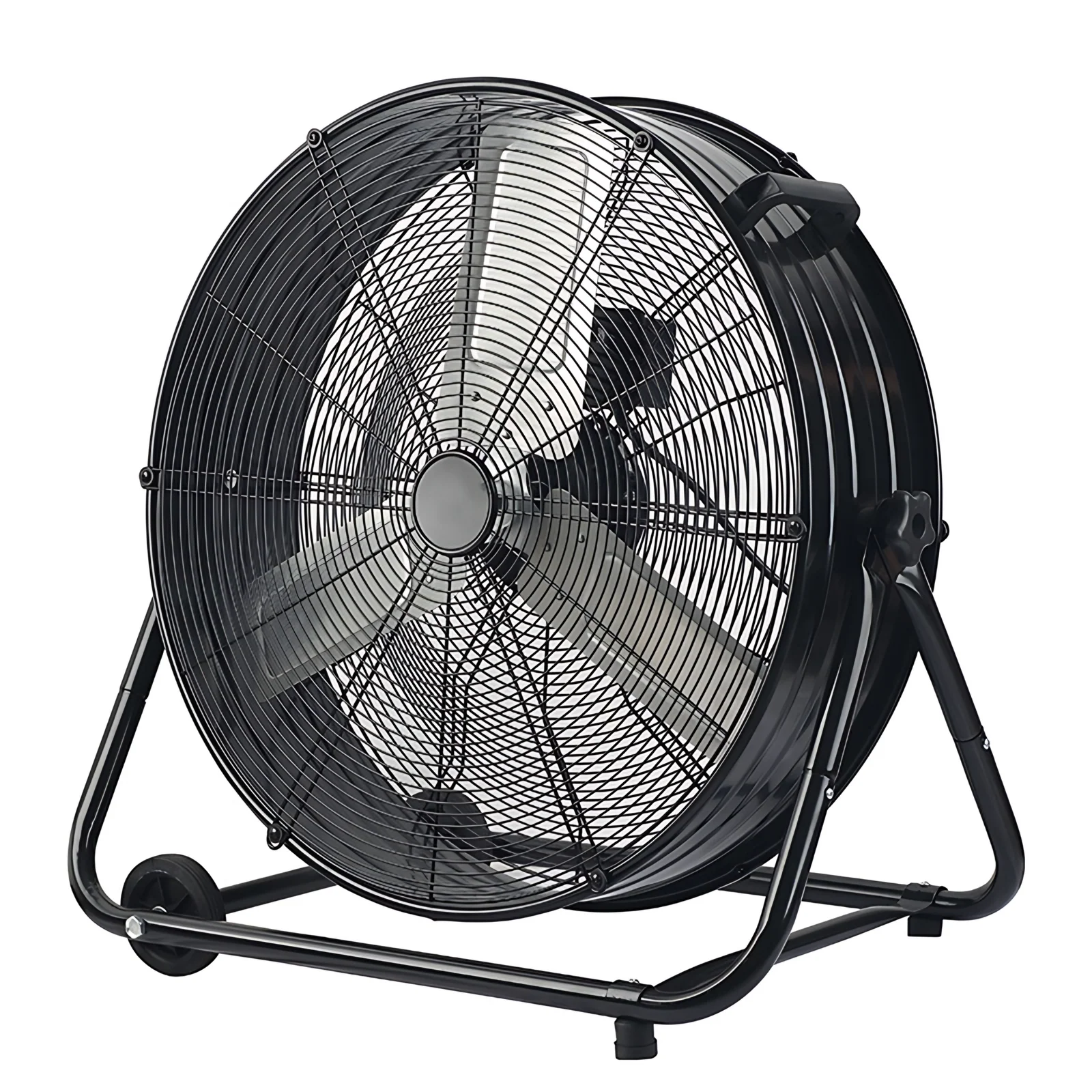 24inch Electric Industrial Pedestal Fan High Velocity Drum Fan Cooling Gym Portable Quiet Large Oscillation Floor Fan Remote