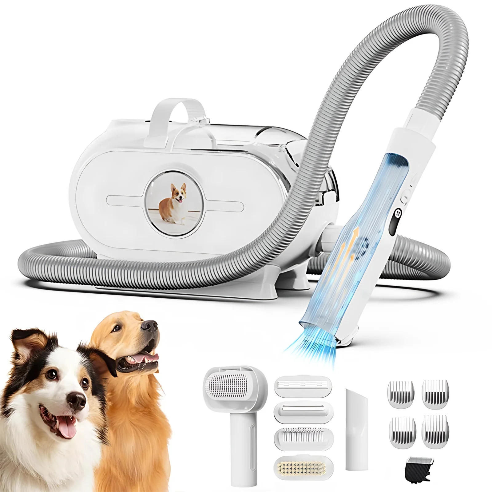 Hot Sale Pet Hair Dryer Vacuum Suction Dog Cat Grooming Brush Low Noise Electric Vacuum Cleaner Multifunction Pet Grooming Kit