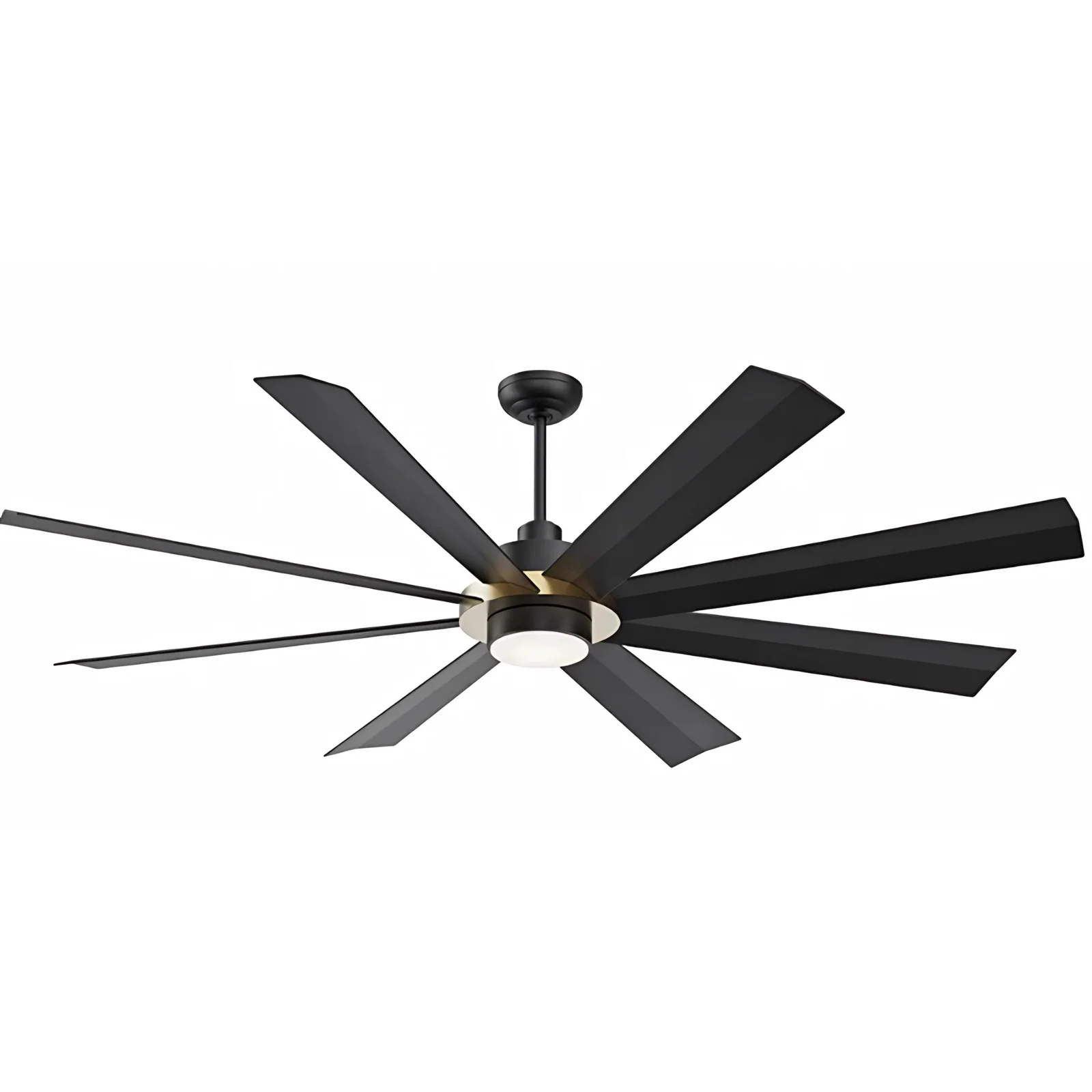 Moderne Smart 72 Zoll 8 Klingen Schwarz DC Motor Led Deckenventilator Licht Zuhause Wohnzimmer Fernbedienung ABS Klingen Deckenventilator