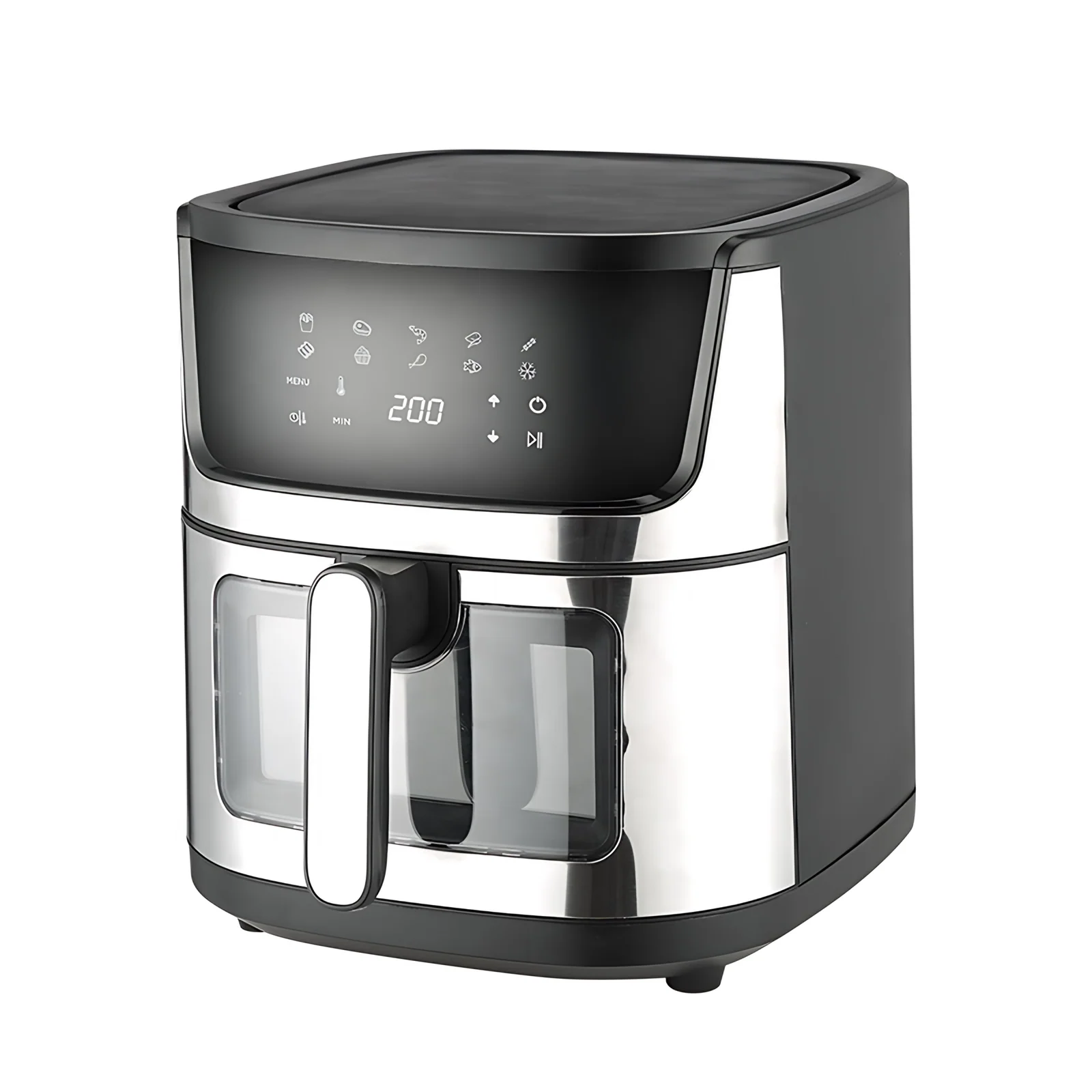 8.5L Visible 1800W 10-pre-set Menu Metal Inner Wall Oil Free Electric Deep Digital Rapid Smart air Fryer