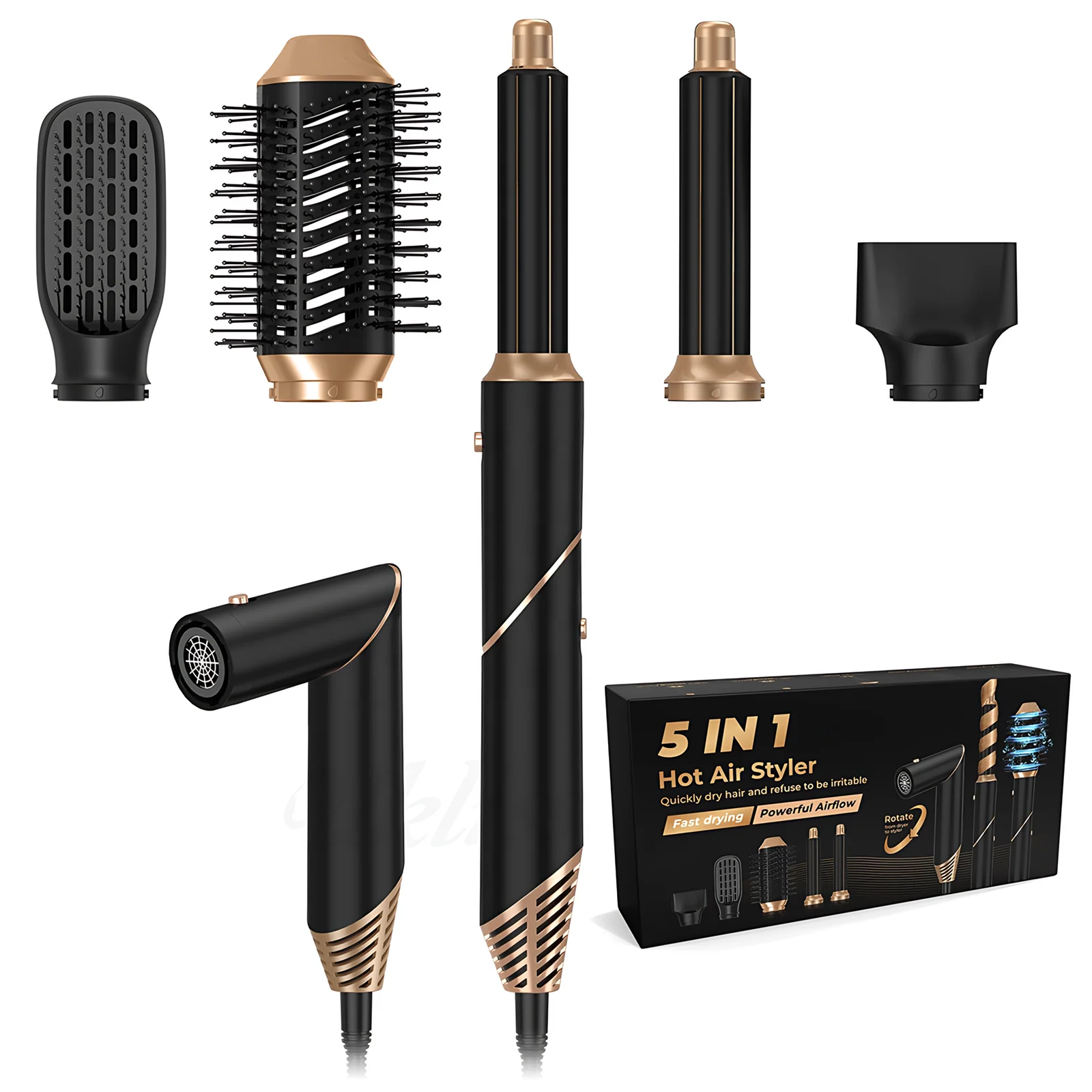 6 in 1 Multifunctional Auto Curling Iron 110v or 220v Single Voltage 6 Nozzle Hair Dryer Brush