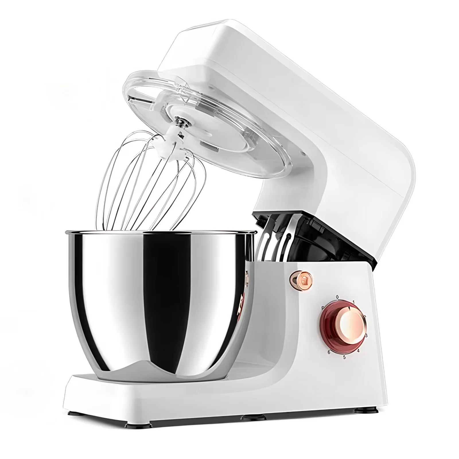 High Quality 6-Speed Electric Stand Mixer Portable with Stainless Steel Dough Hook Whisk Egg Beater Plastic Housing