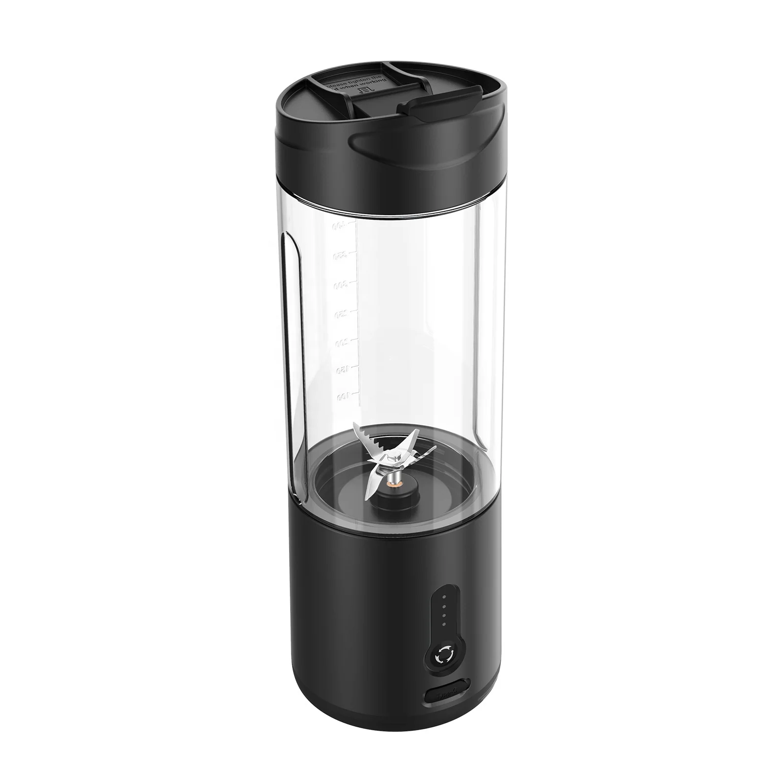 Pequeños aparatos de cocina shaker taza alimentada por batería portátil USB juicer lento 6 cuchillas mezclador de frutas 530ml capacidad silencioso motor