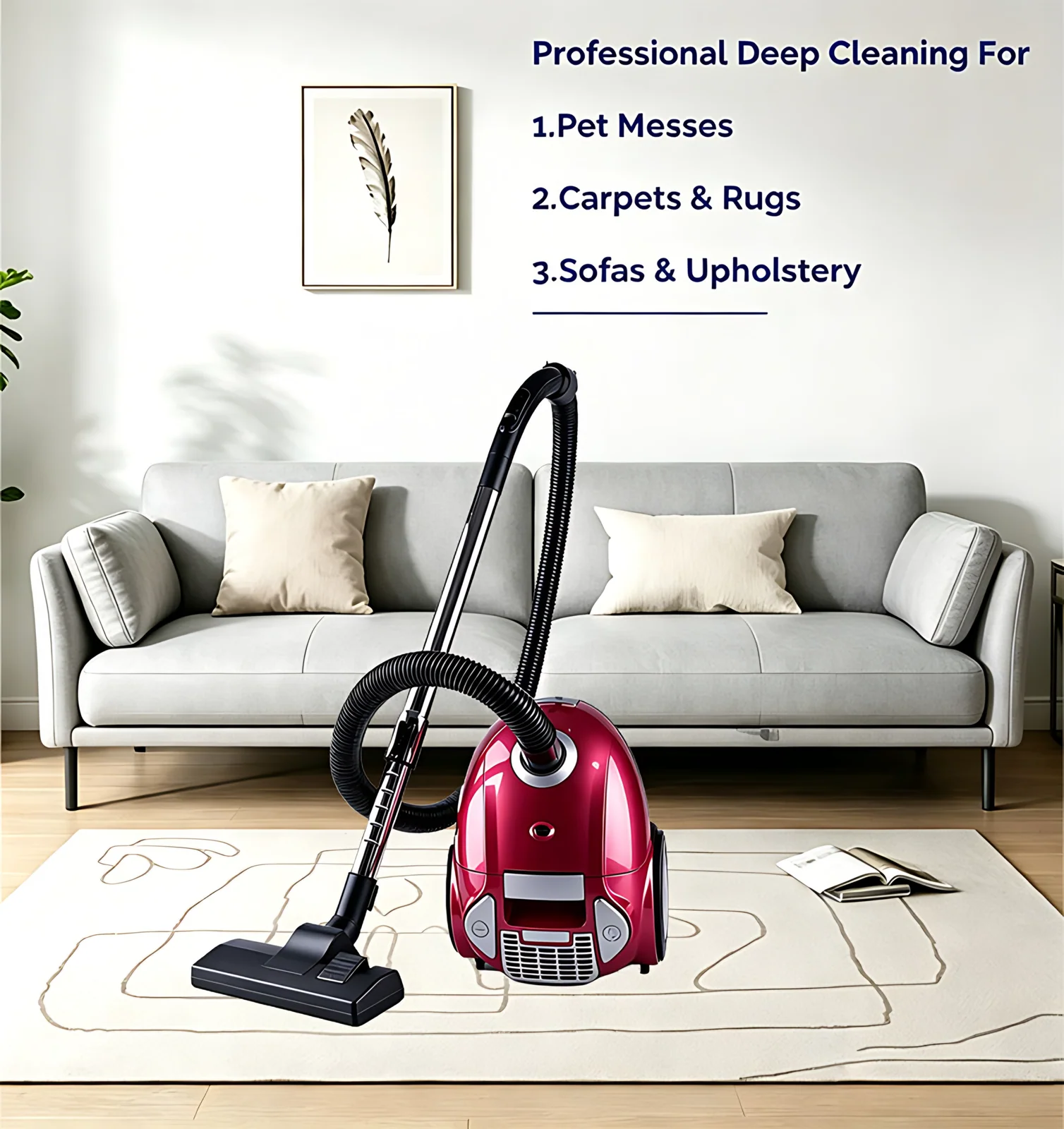 Vacuum Cleaner Lightweight Bagged Canister with Aluminum Telescoping Wand Retractable Cord
