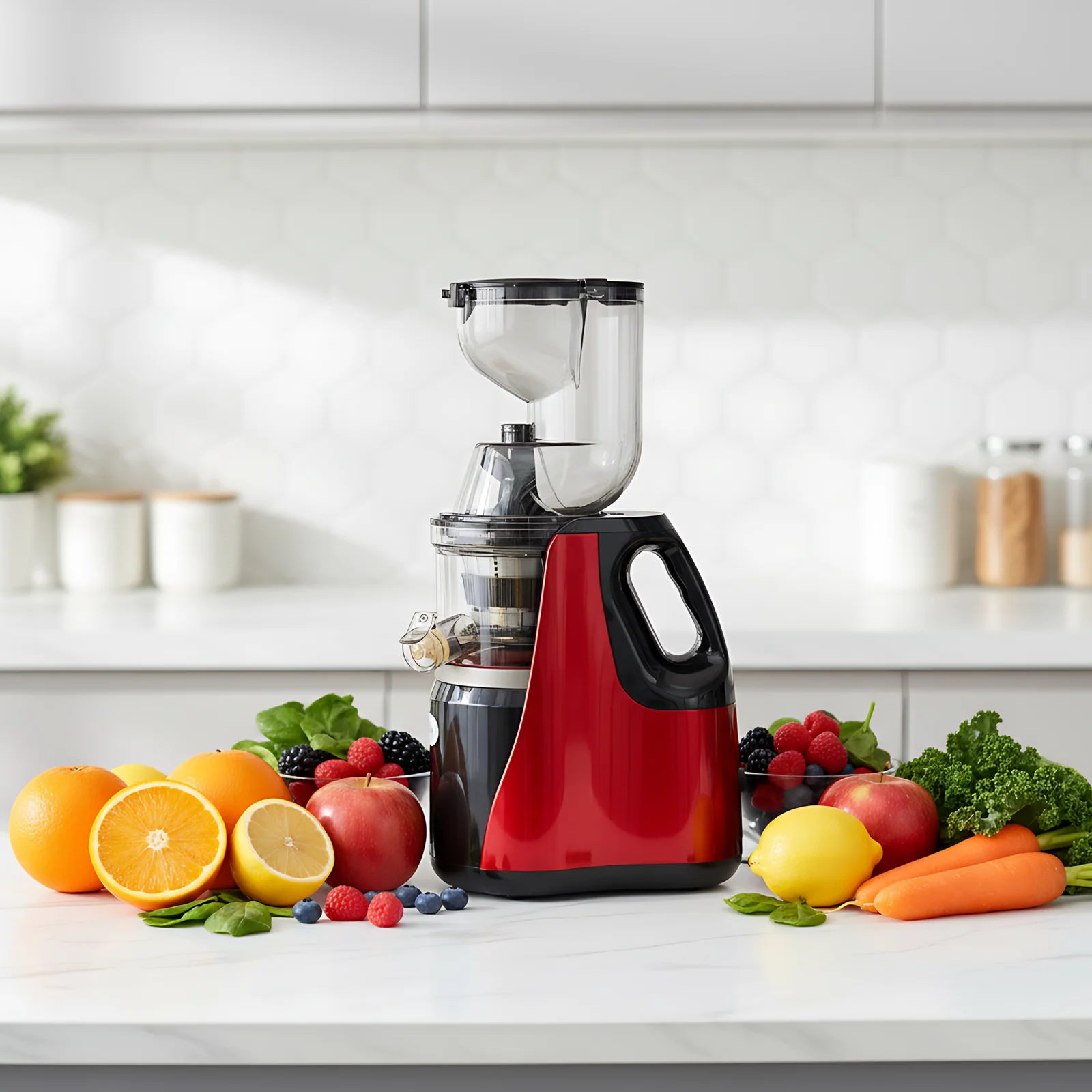 Heavy Duty Slow Juicer Electric Juice Extractor Masticating Juicer with Stainless Steel Blade for Household Use