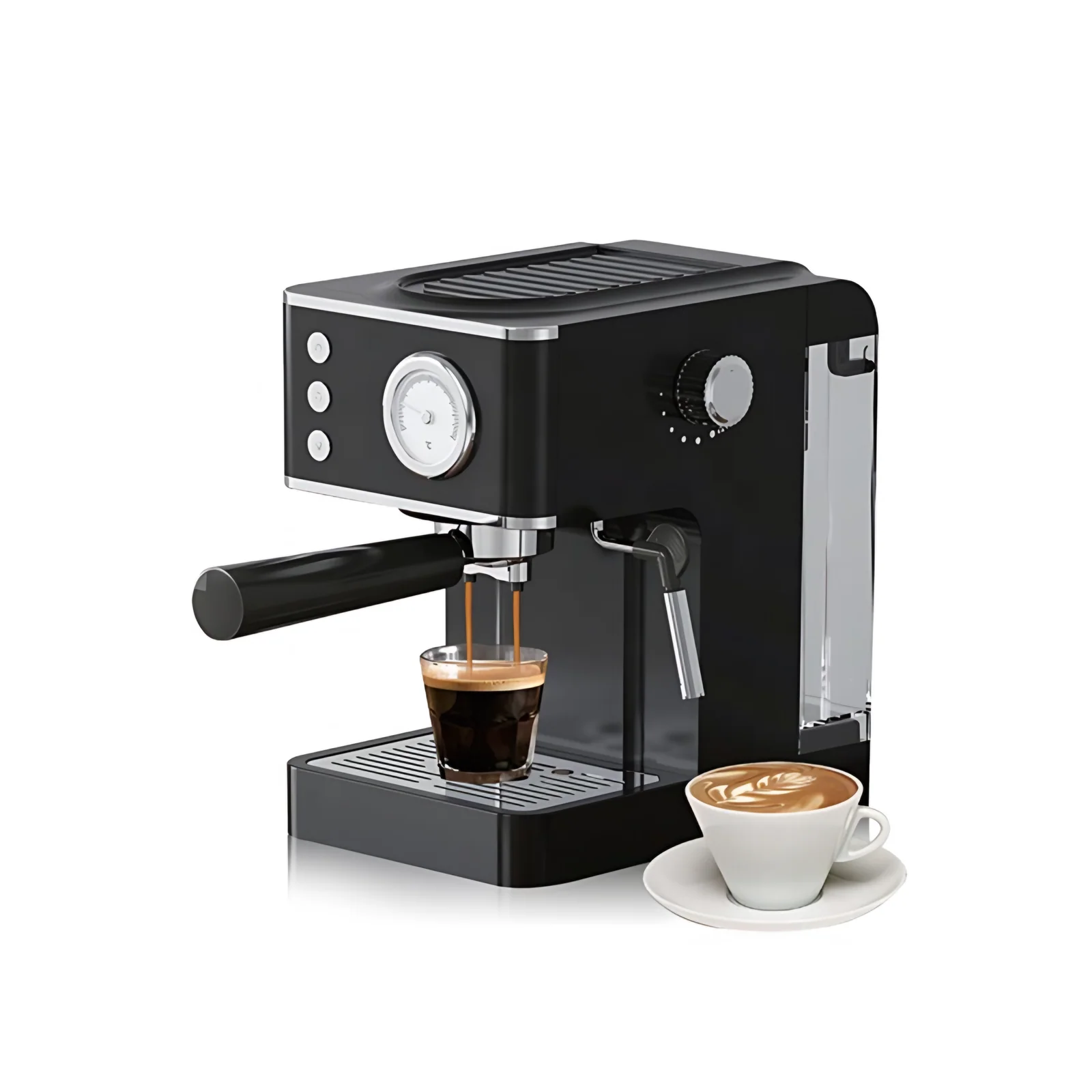 20 Bar 1.2L 1350W Vintage Style Espresso Coffee Machine Automatic Smart Portable Coffee Makers Heat Milk Automatically