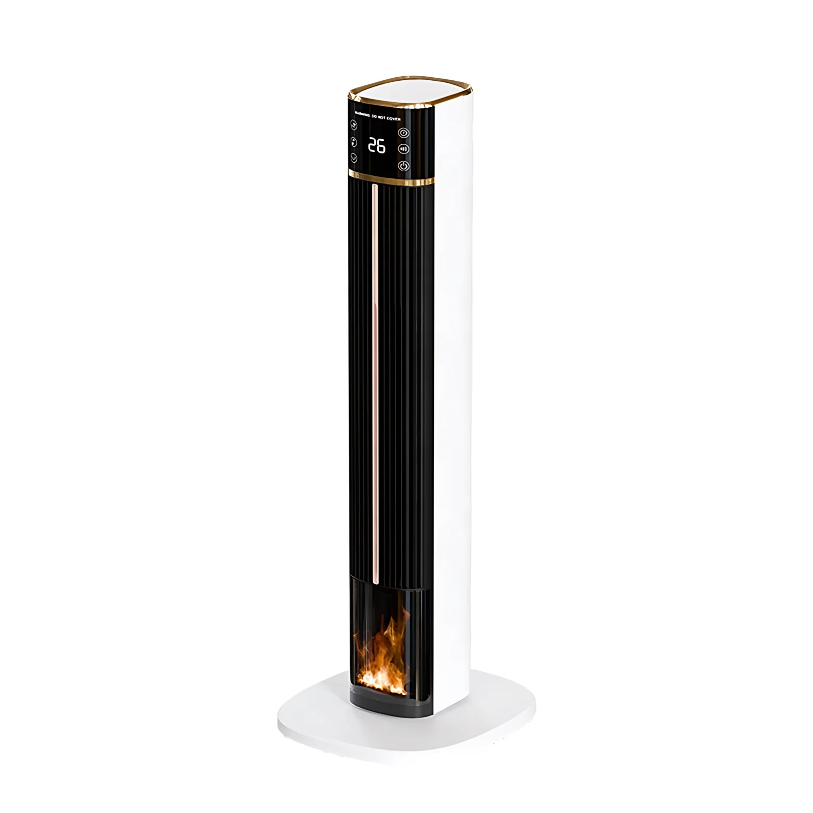 1350/2000W chauffe-air de patio infrarouge indépendant ptc espace ménager en céramique chauffant ventilateur à tour électrique avec effet flamme