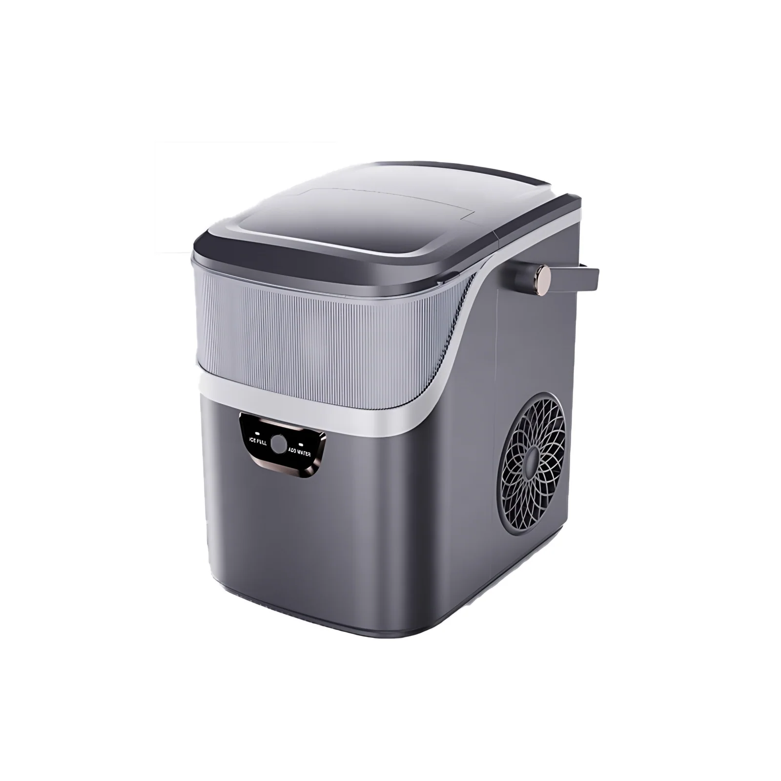Elektrische Eismaschine 15 kg/Tag Kapazitätsklasse Energieeffizienz Nuggett-Eisform Plastikhäuser für Haushaltshotelle