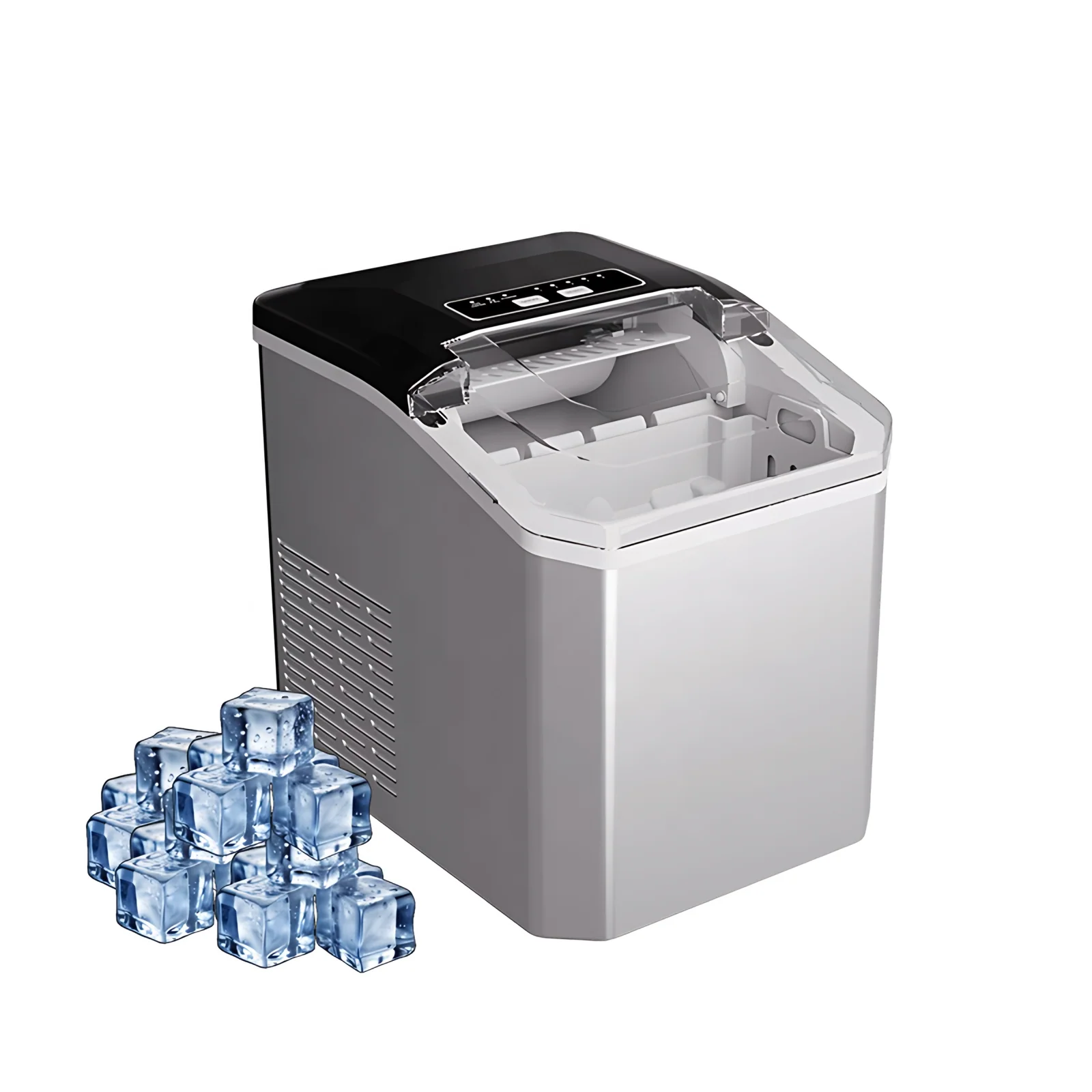Tragbare, einfach zu bedienende Eismaschine Kugelförmige Würfel AC-Kompressor Haus-Einsatz Eis wirksam machen Maschine effiziente Eis-Machung
