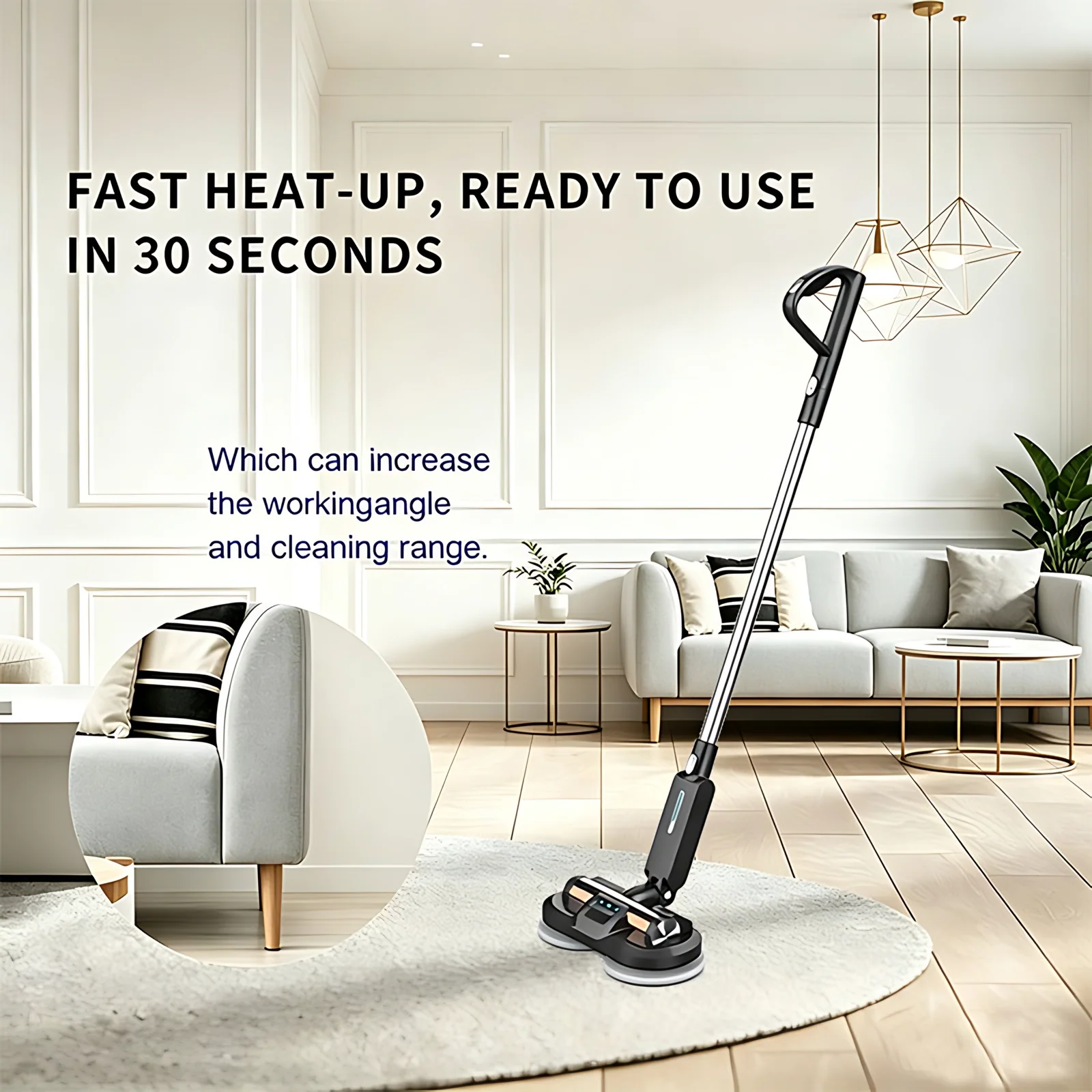 Wireless-Elektro-Mop-Rotations-Mop Ladegeräte Haushaltsgeräte Reiniger drehen elektrische Smart-Mop