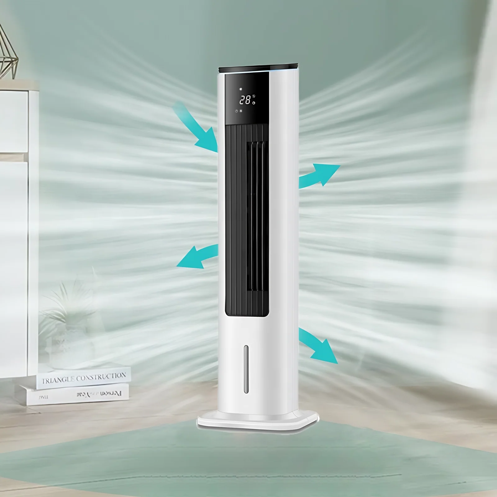 Modern Design 2 in 1 Cooler Heater Home Appliance Natural Wind Bladeless Digital Control Portable Smart Household Fans