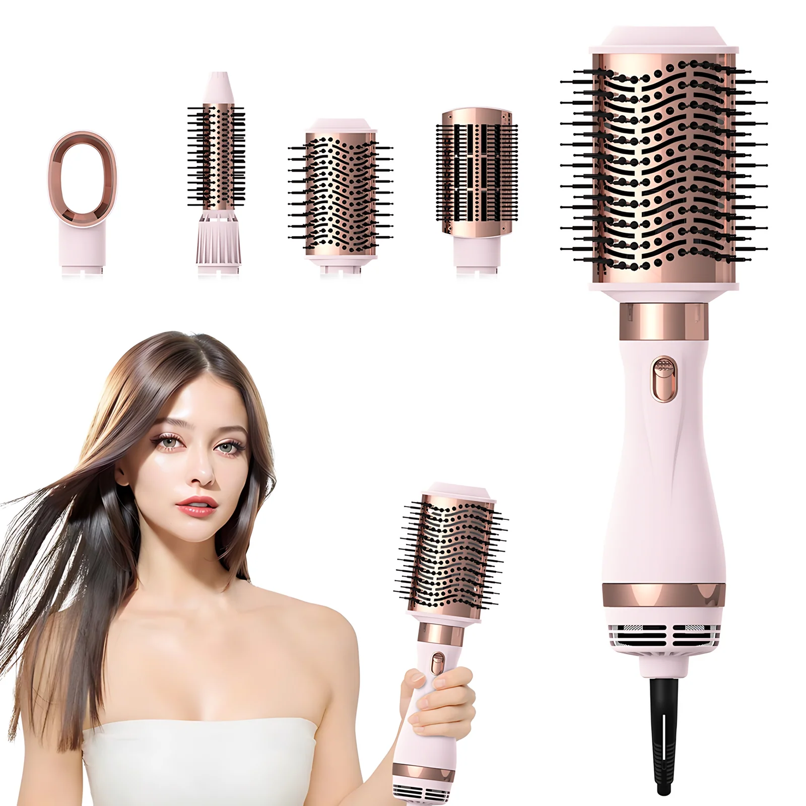5 in 1 Volumizer ein Schritt heiße Curlers Blow Dryer Straightener Curler professionelle Styler Werkzeugstange heiße Luft Kamme Haardrockner Pinsel