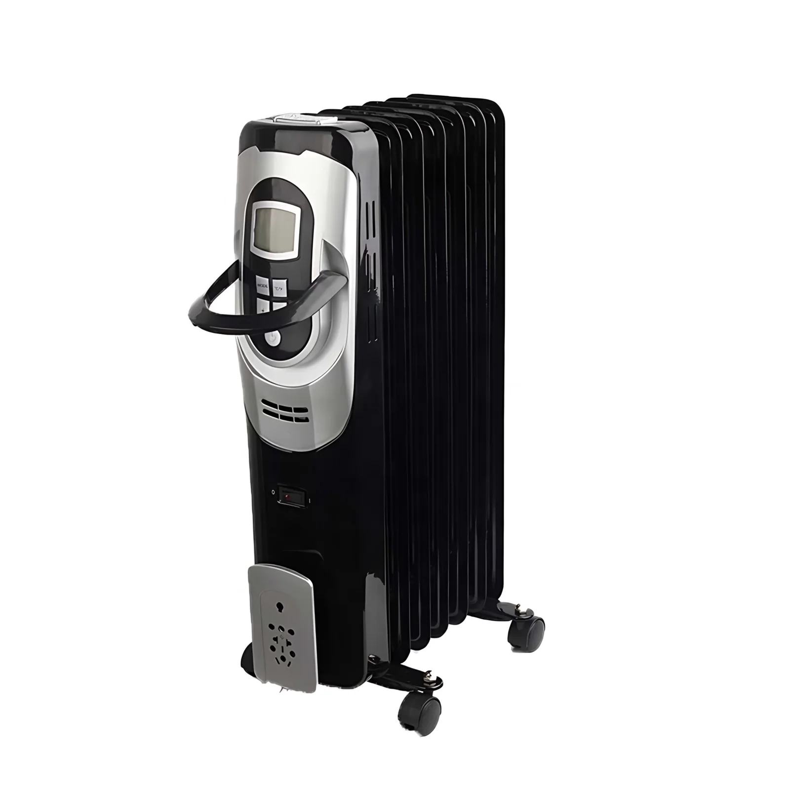 5 Oil Channel 13fins 2500W LED Display Oil Filled Radiator Heaters Digital Thermostat 12 Hrs Timer