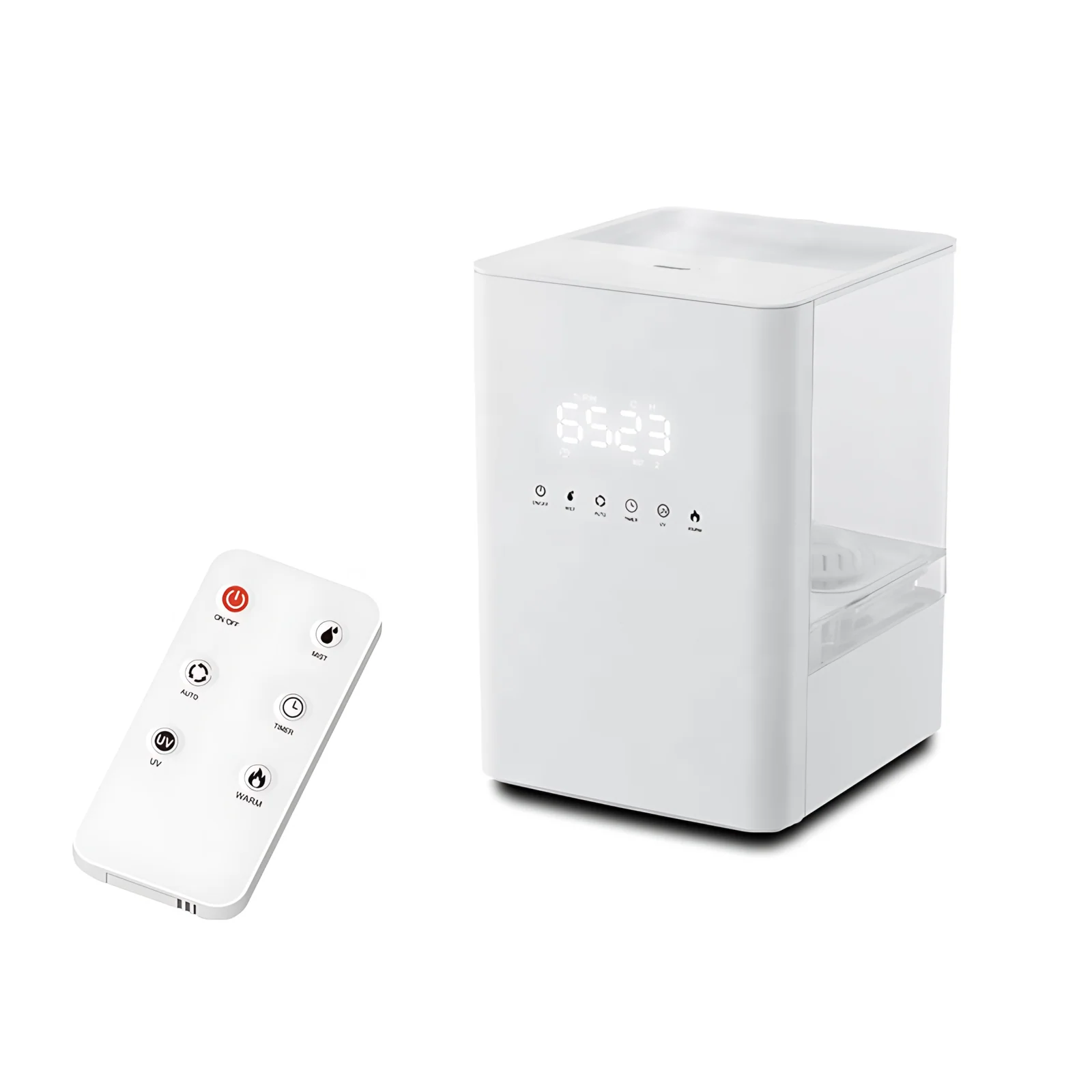 6L Top Fill Cool and Warm Mist Humidifier Automatic Smart Humidifier Efficient Essential Oil Diffuser Quiet Sleep Mode
