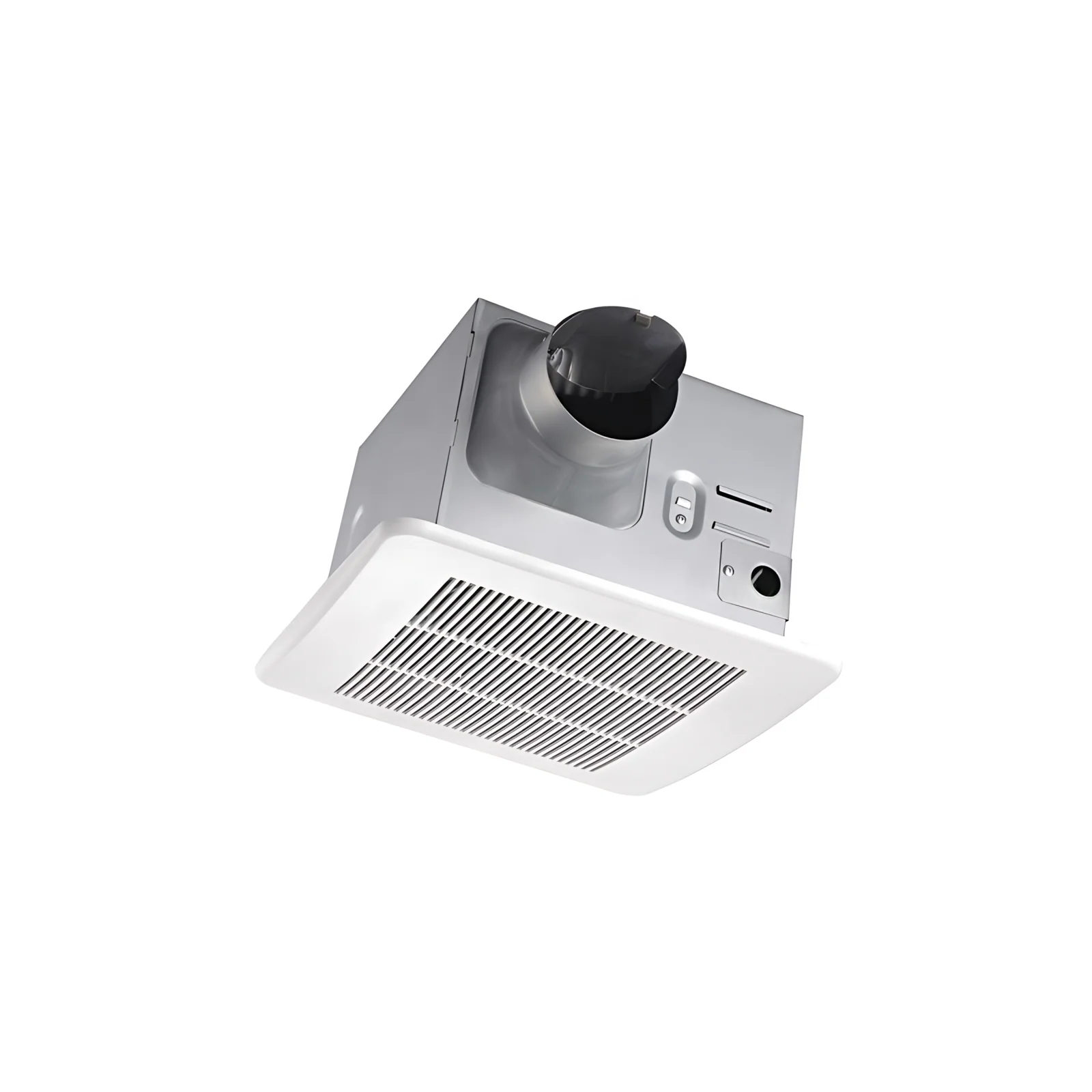 Electric Square Decorative White 110 CFM Ceiling Wall Mounted Bathroom Ventilation Exhaust Fan CULus HVI Energy Star Certified 1
