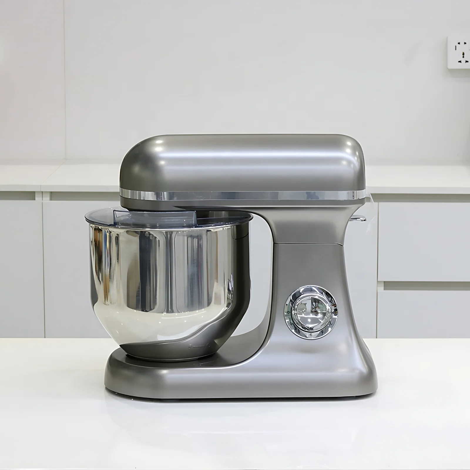 6L de aço inoxidável tipo 304 - Misturador de postos elétricos de 12 velocidades com controlo rotativo 2000W Garantia de 1 ano inclui bolha de mistura