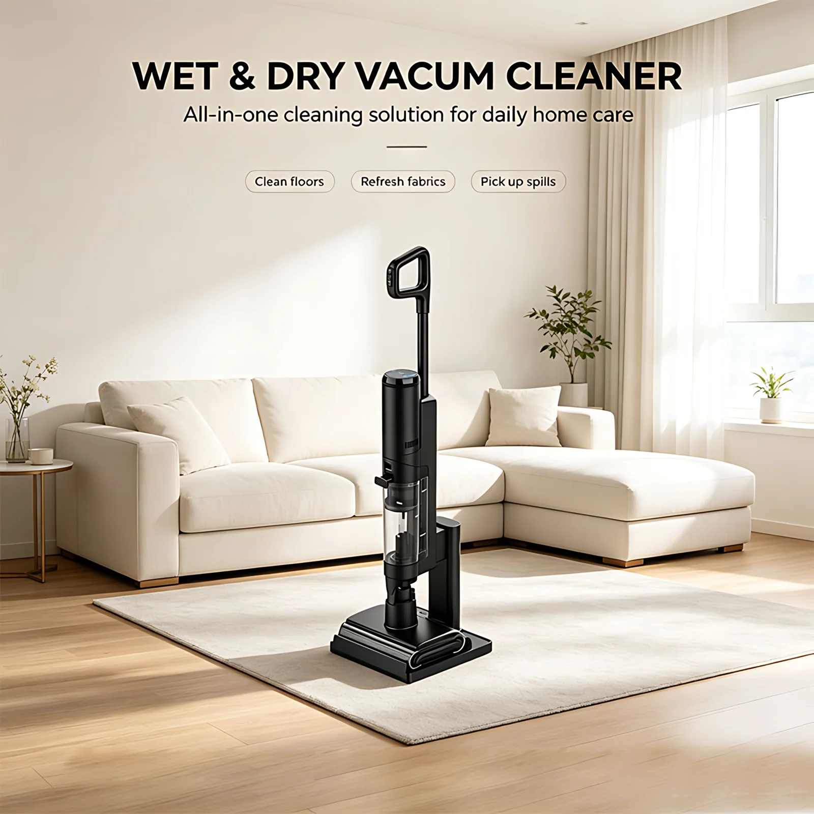 3-in-1 Electric Cordless Wet Dry Vacuum Cleaner Self-Cleaning Feature Household Floor Washer for Outdoor Hotel Use Brushless