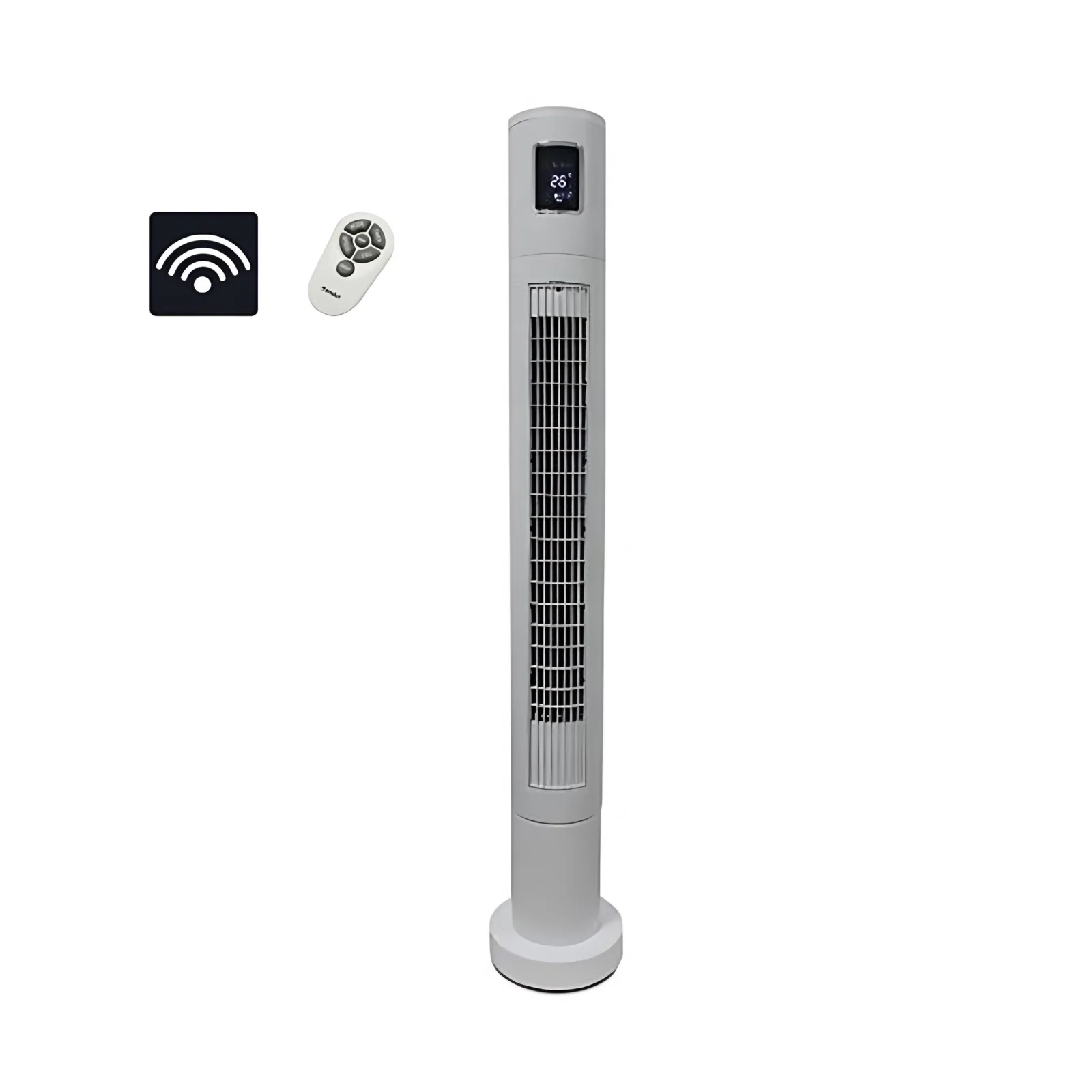 45 Zoll bladeless Wi-Fi-Turmventilator elektrische Lüftung für das Haushaltsbüro Schlafzimmer digitale Steuerung Kunststoff für Hotels