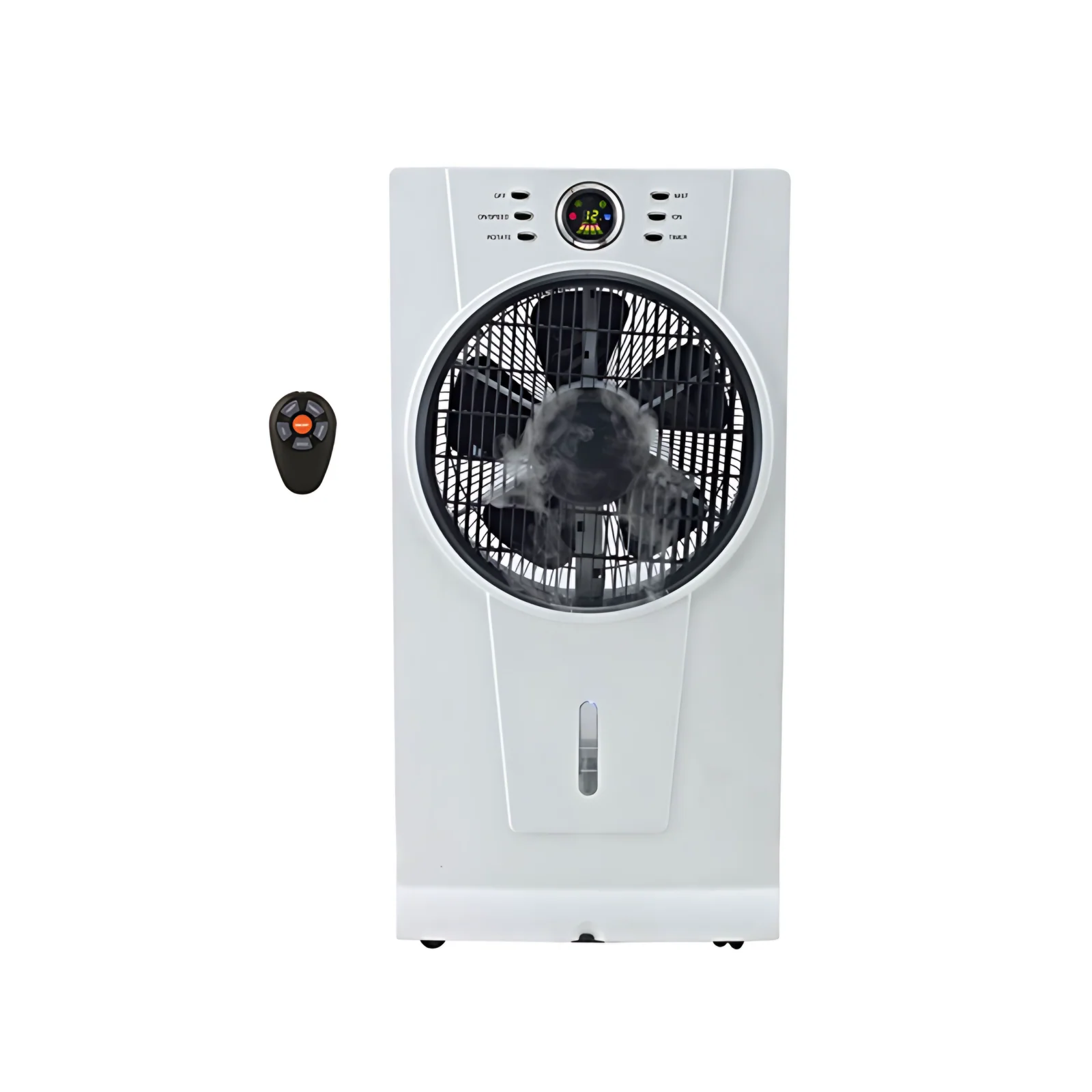 Electric Cooling Mist Fan with Humidifier Function Remote Control 2.5L Water Tank-Outdoor Use
