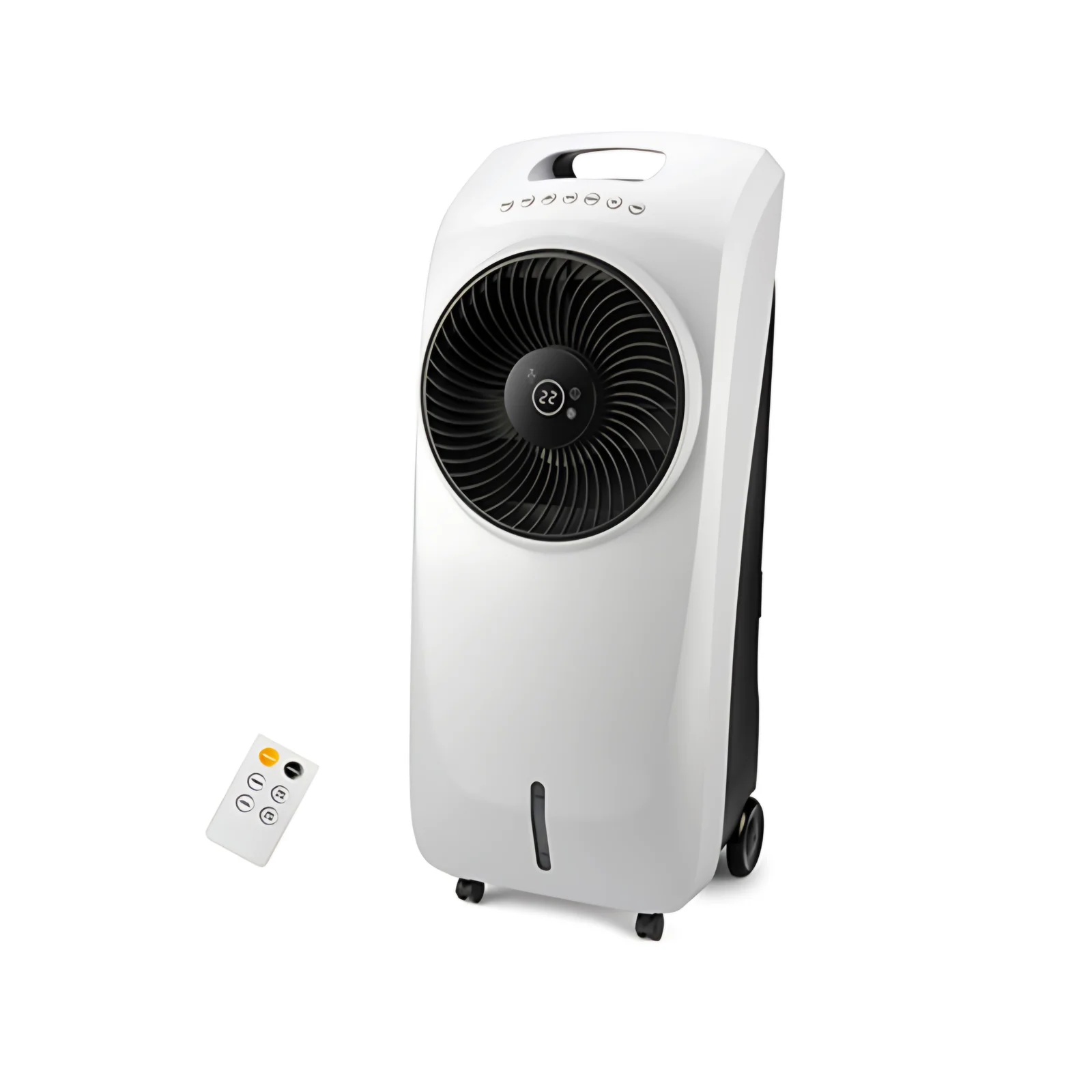 Elektrische Fußboden-Wassernebelventilator mit Luftbefeuchter und Kühlspray Fernbedienung für Außen- und Haushaltseinsätze