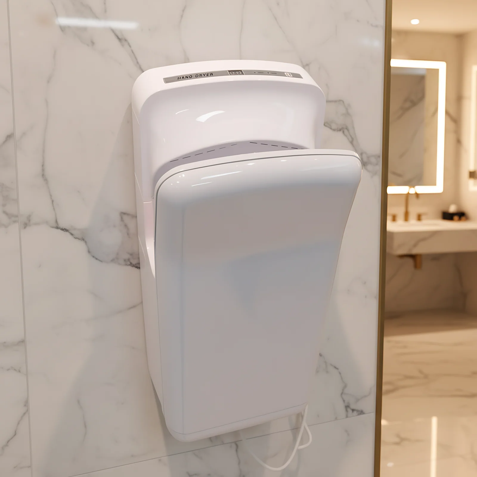 HEPA Filter Bacteria ABS Commercial Hotel Auto Sensor Warm Air Wall-Mounted Dry Jet Automatic Hand Dryer 1900W IPX4 Waterproof