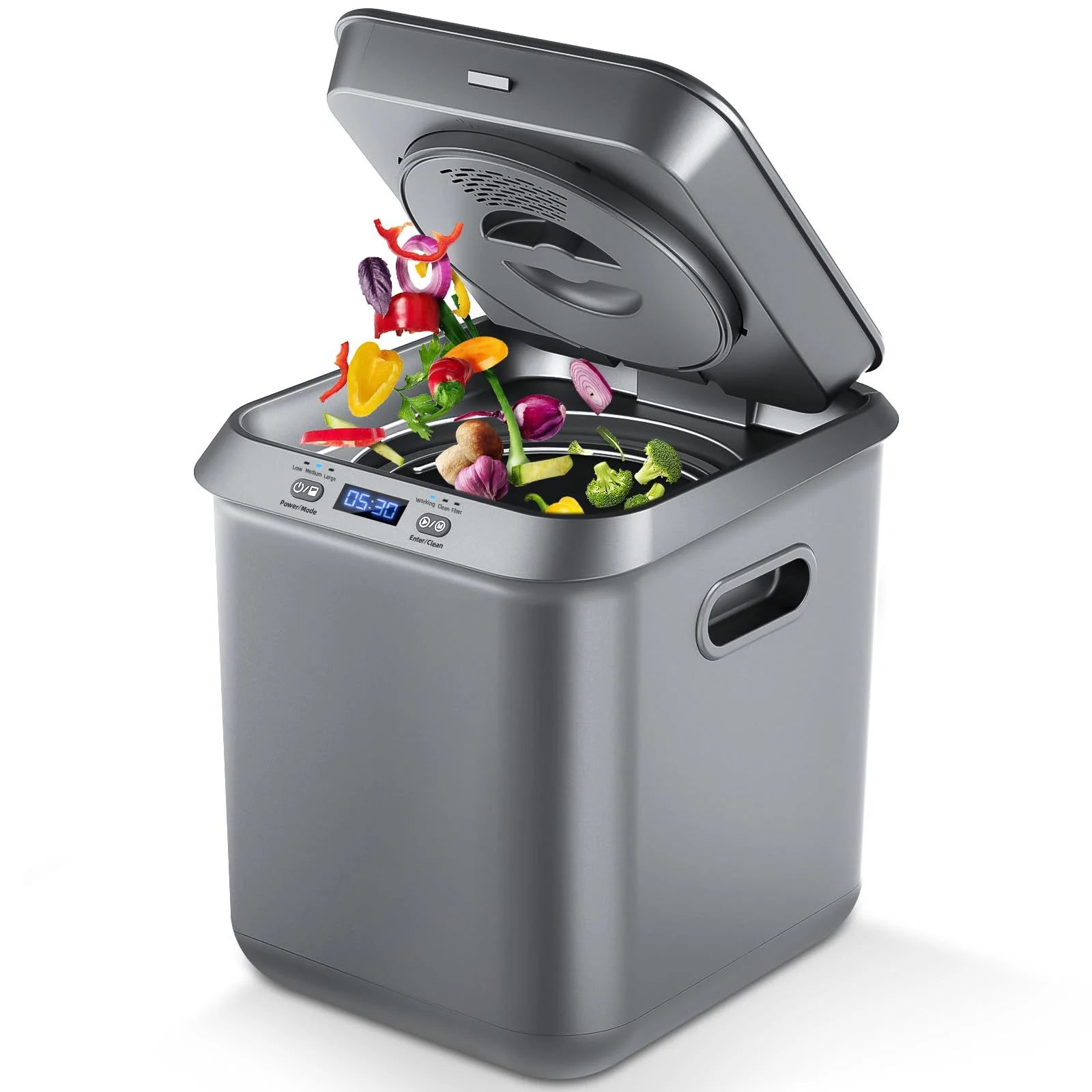 Odorless Smart Kitchen Food Waste Composter 3.3L Larger Capacity Electric Garbage Disposer Machine Household Application