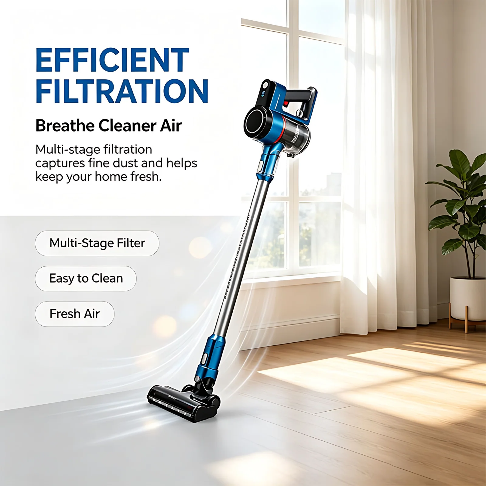 110w DC Cordless Handheld Stick Vacuum Cleaner Portable Stong Suction Recharge Wireless Vacuum Cleaner and Floor Care