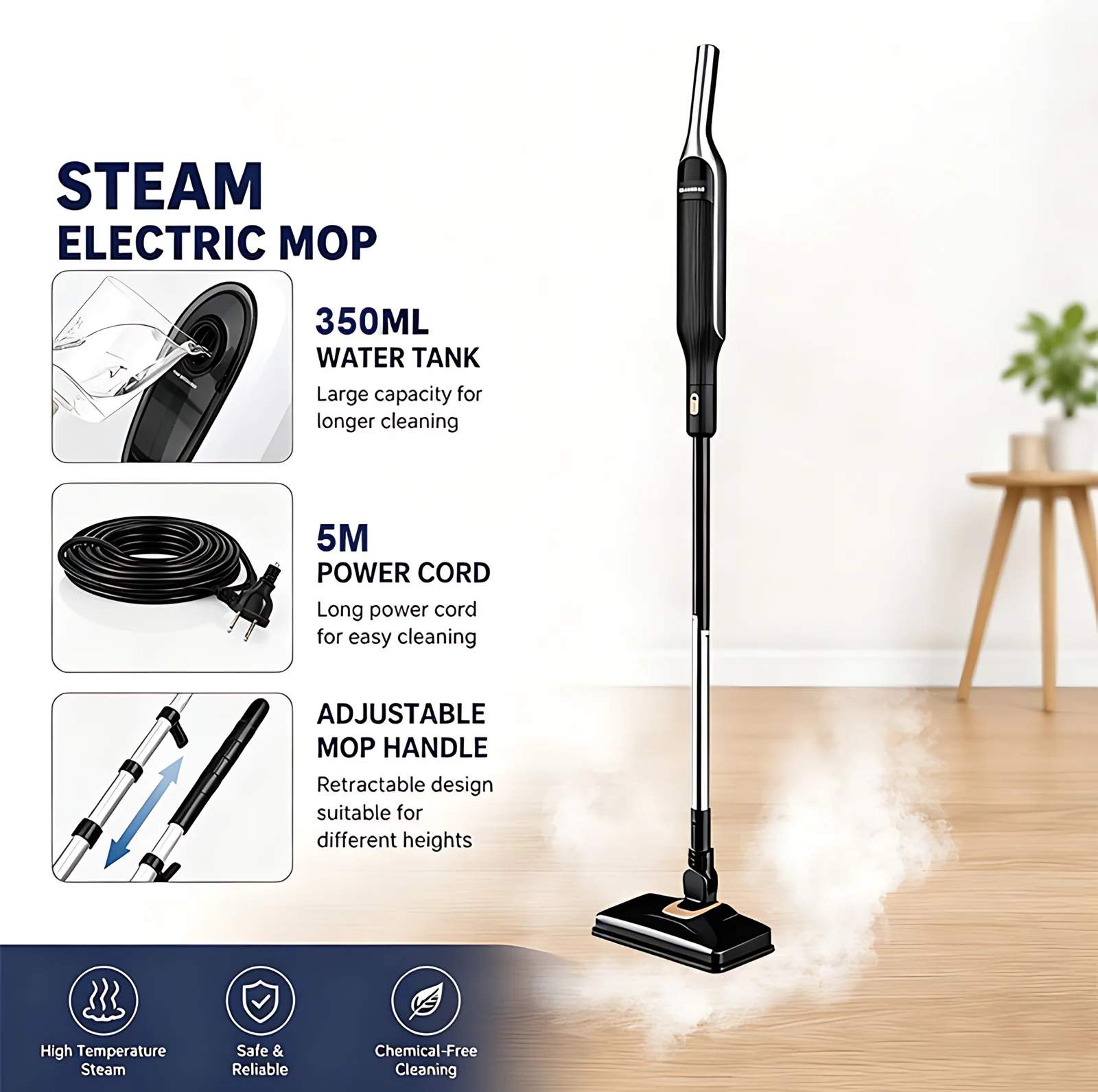 Modern Cordless Electric Steam Mop Vacuum Cleaner Dry Wet Strongest Vacuum Wet Dry Cleaner