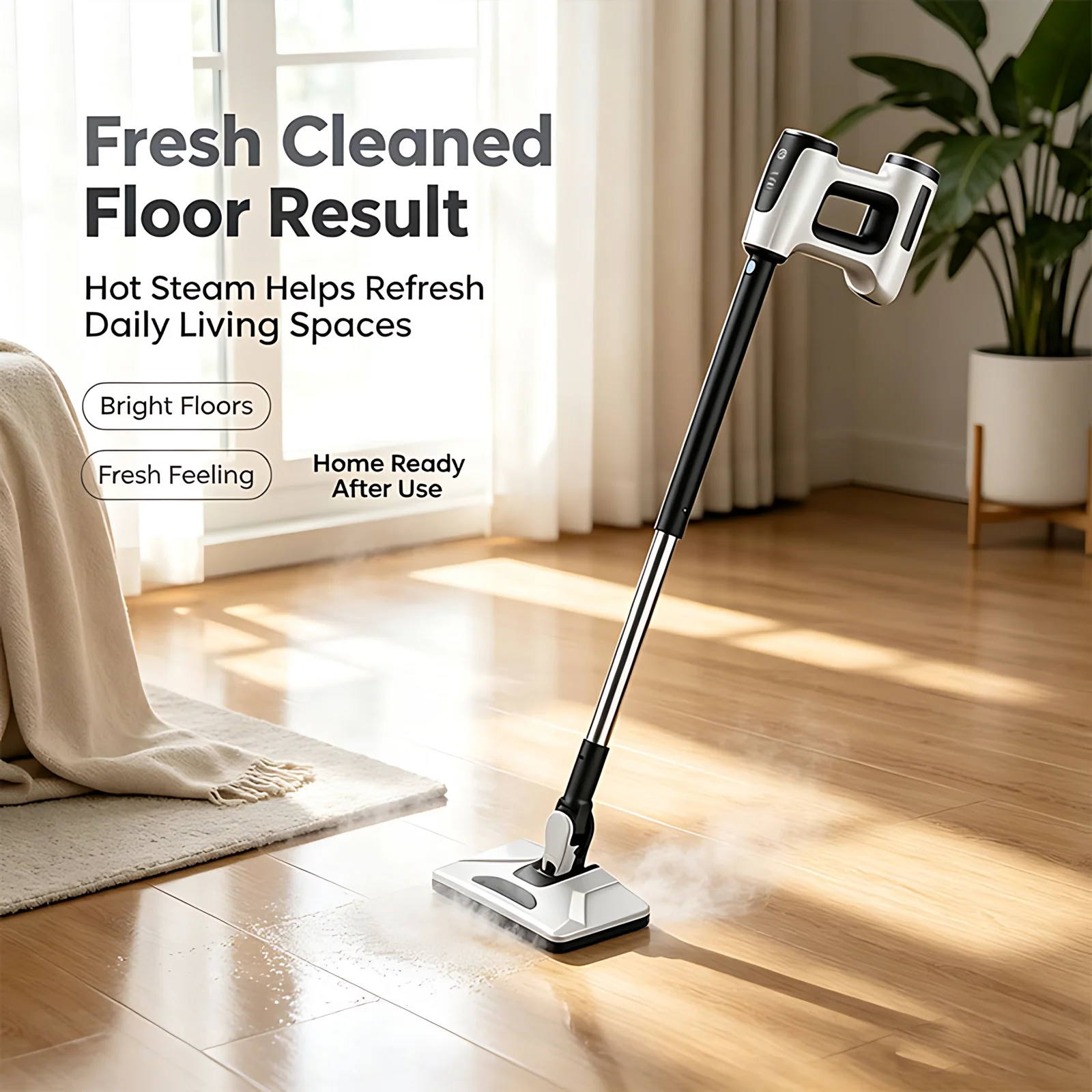 Home Portable Handheld Cordless Large Capacity Wet Dry Electric Stick Steam Mop Cleaners